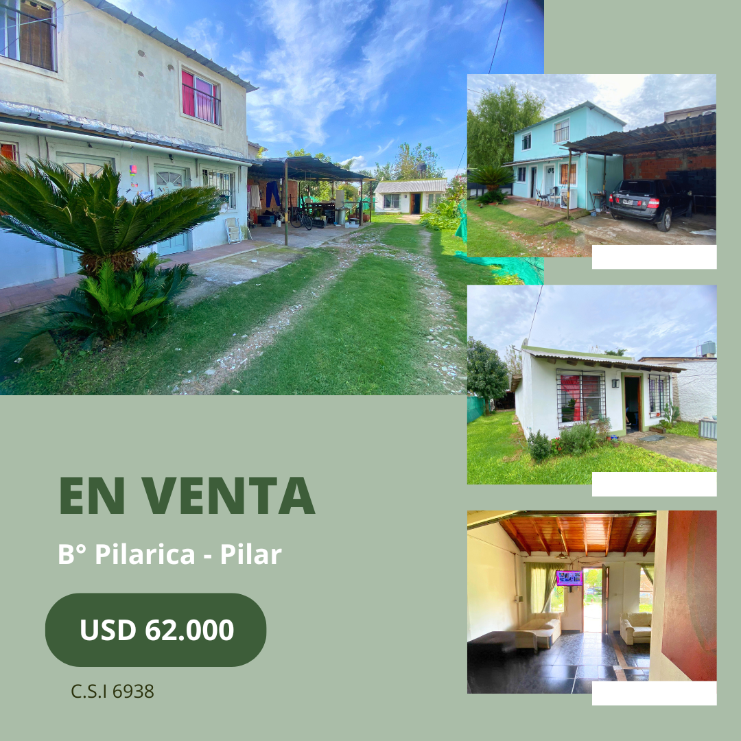 Casa con dos departamentos en Barrio Pilarica - Pilar. 