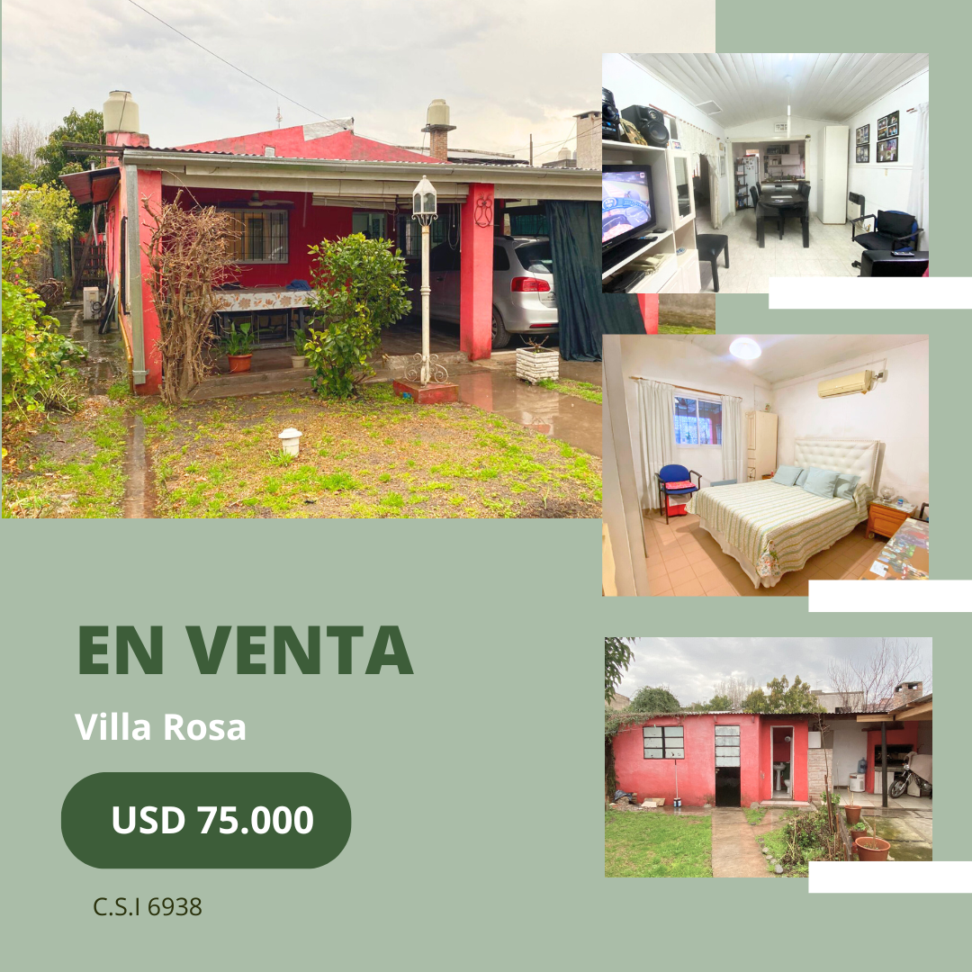 Casa con dos habitaciones y escritura en Villa Rosa - Pilar