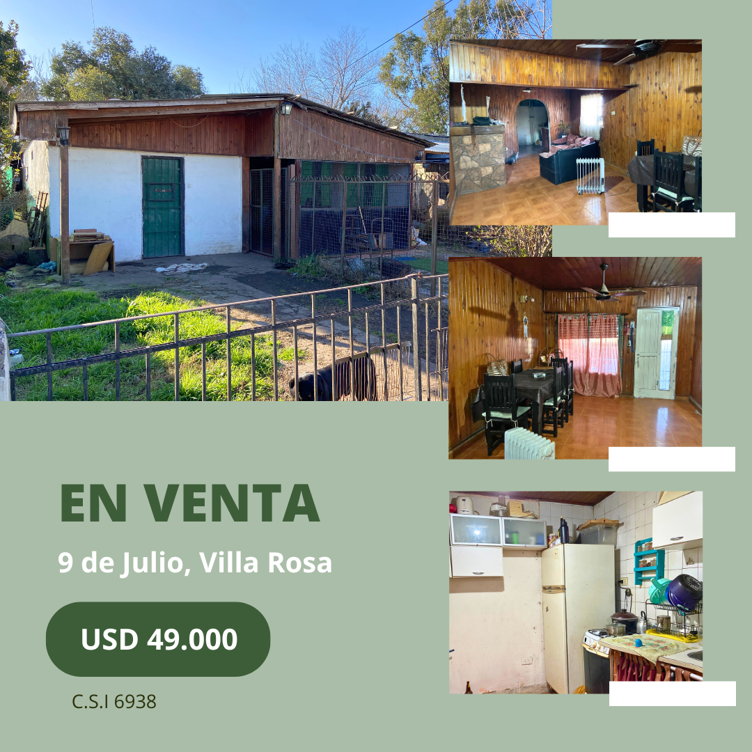 Casa con dos habitaciones en 9 de Julio - Villa Rosa. 