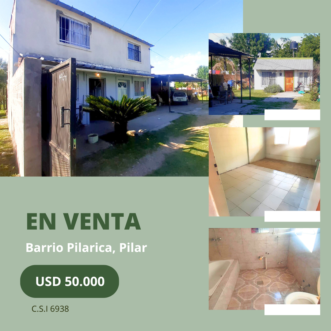 Casa con dos departamentos en Pilarica - Pilar. 