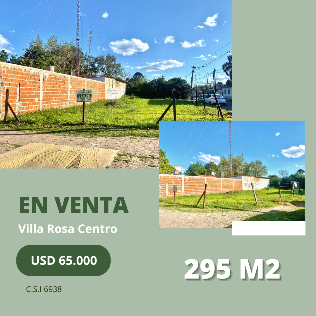 Lote 295 m² en Villa Rosa Centro - Pilar.