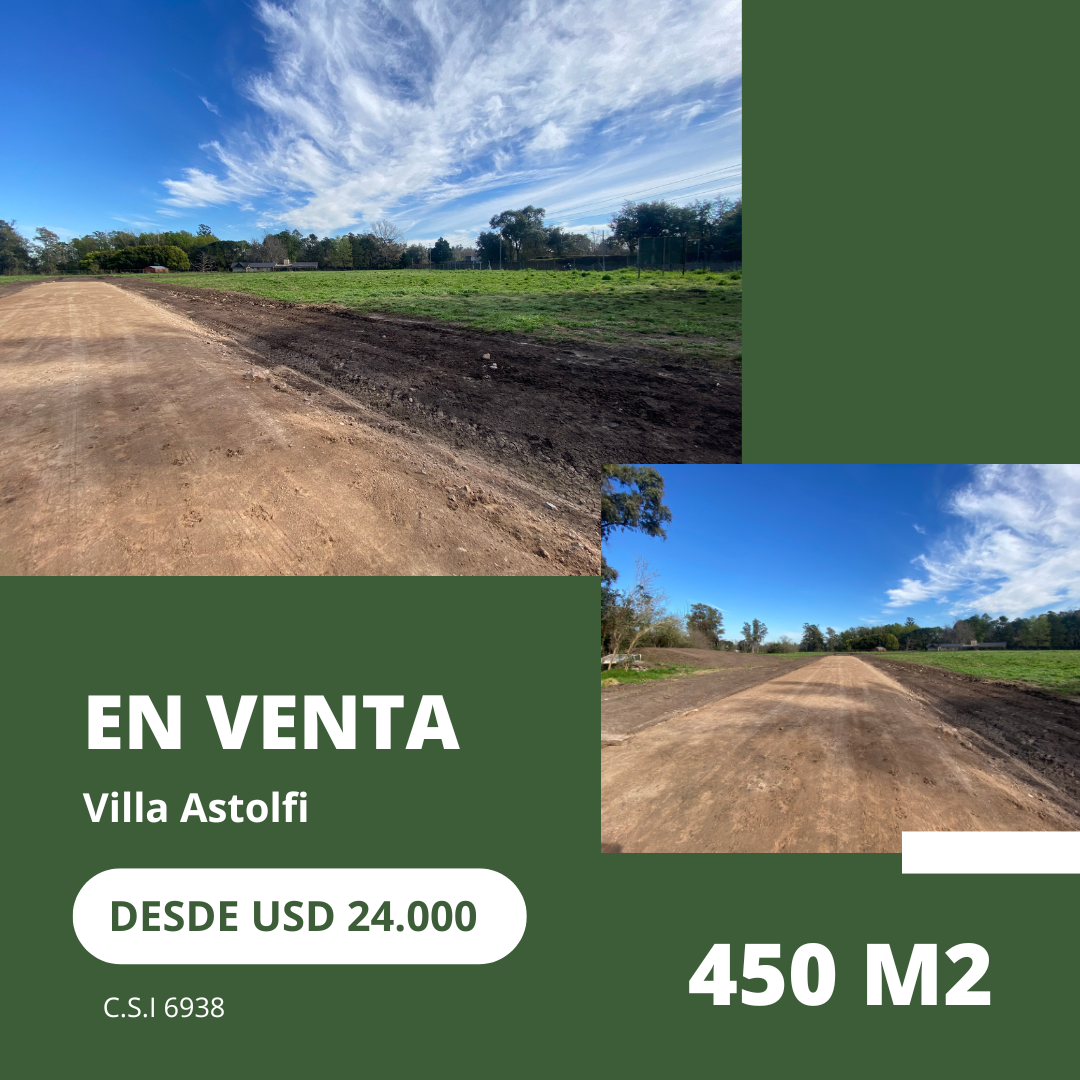 Loteo 450 m² en Villa Astolfi