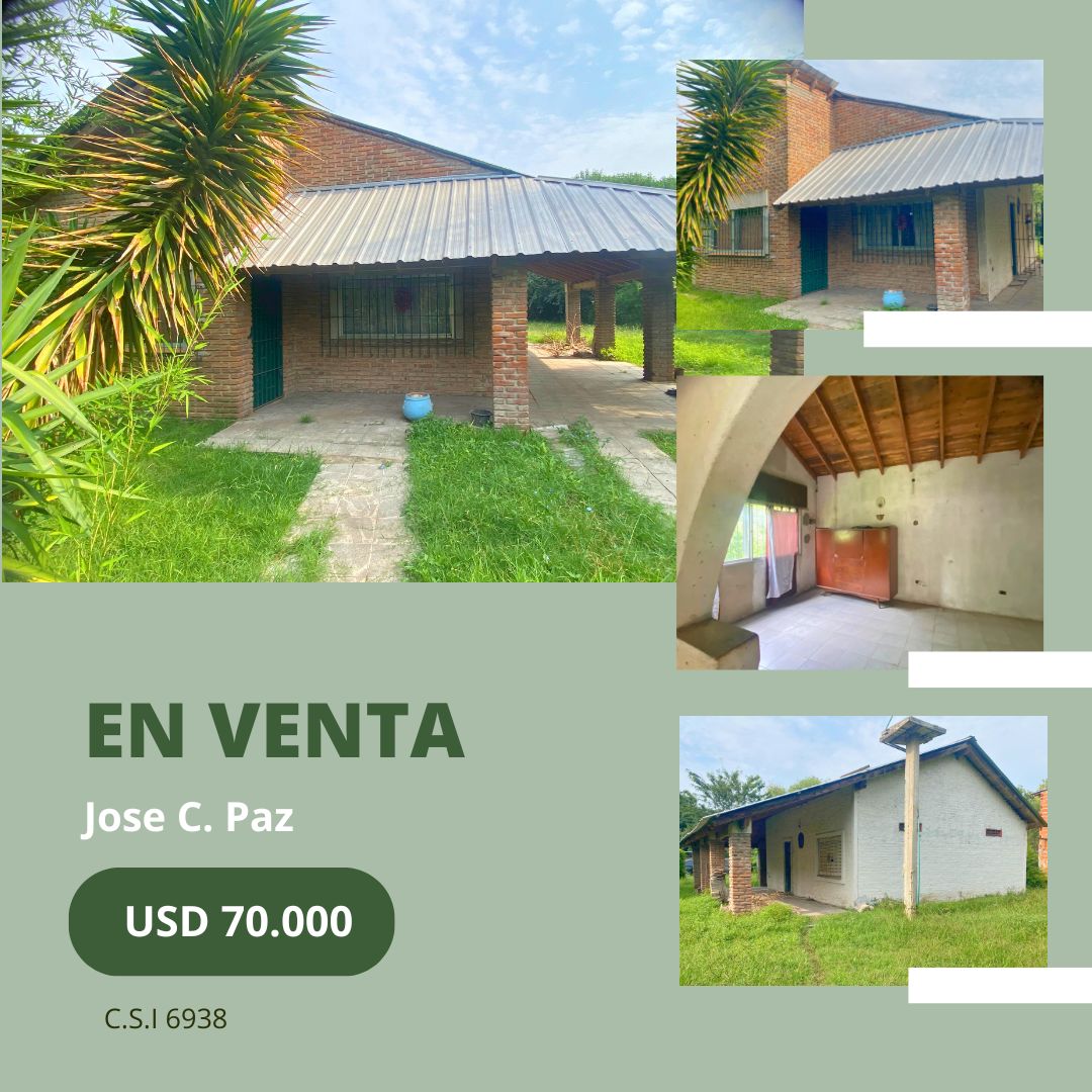 Casa con dos habitaciones en Jose C Paz.
