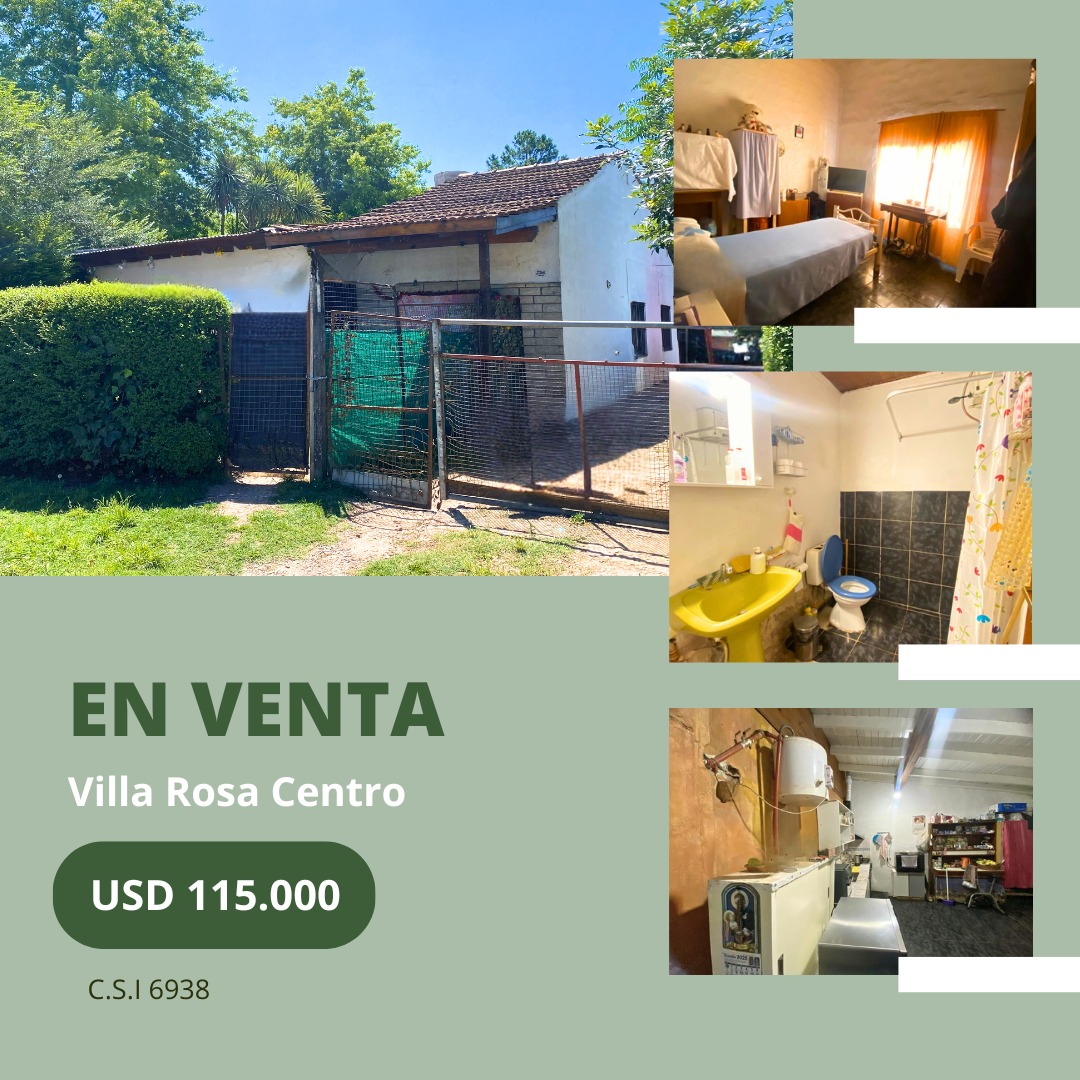 Casa con 3 habitaciones y escritura en el centro de Villa Rosa