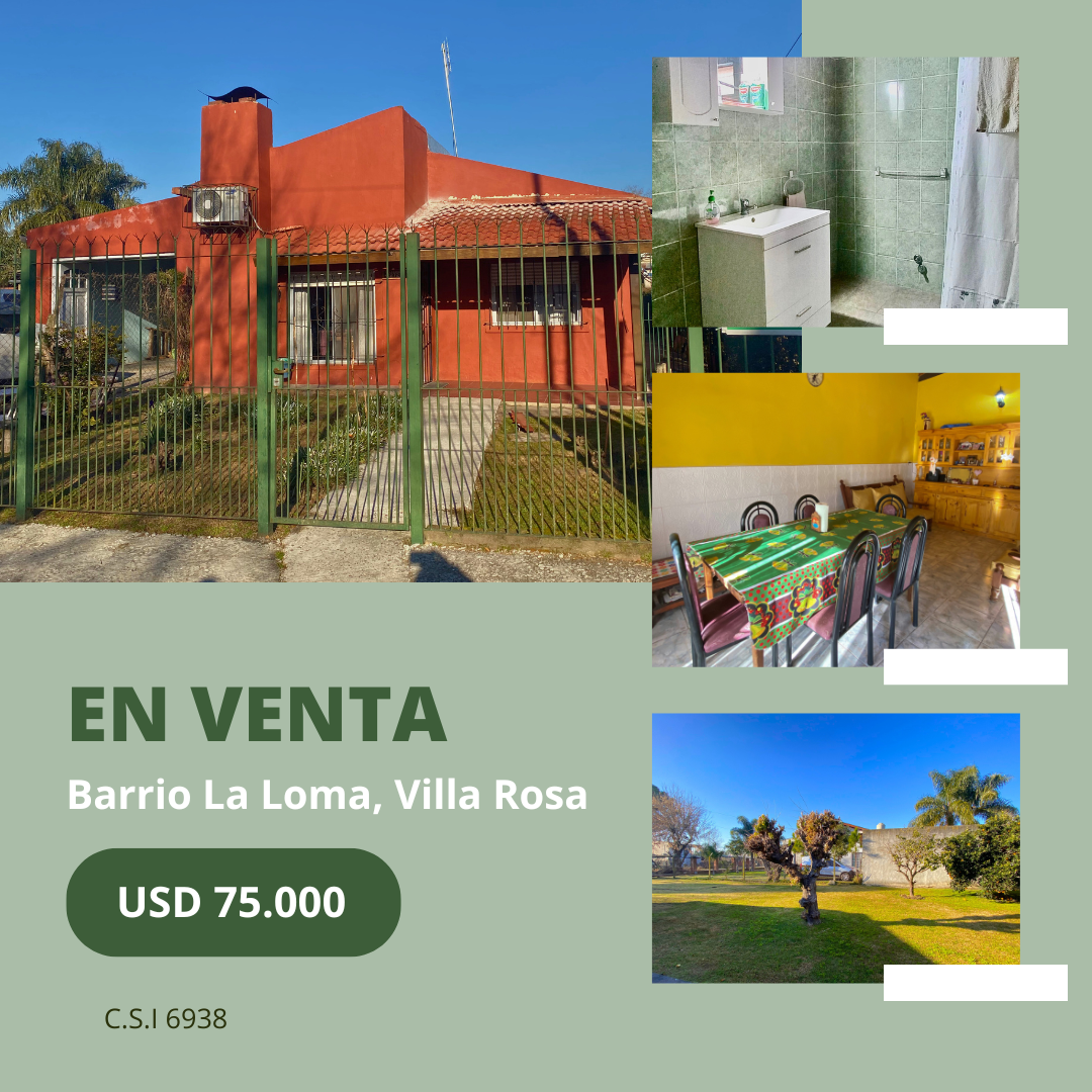 Casa con monoambiente en La Loma - Villa Rosa