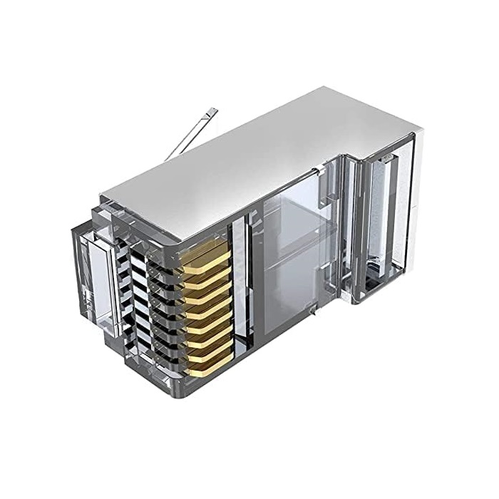 RJ45 Ethernet Connector, RJ45 Metal Connector (100 pcs)