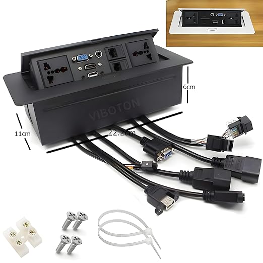 Viboton Desktop Pop-Up Power Socket & Connectivity Hub