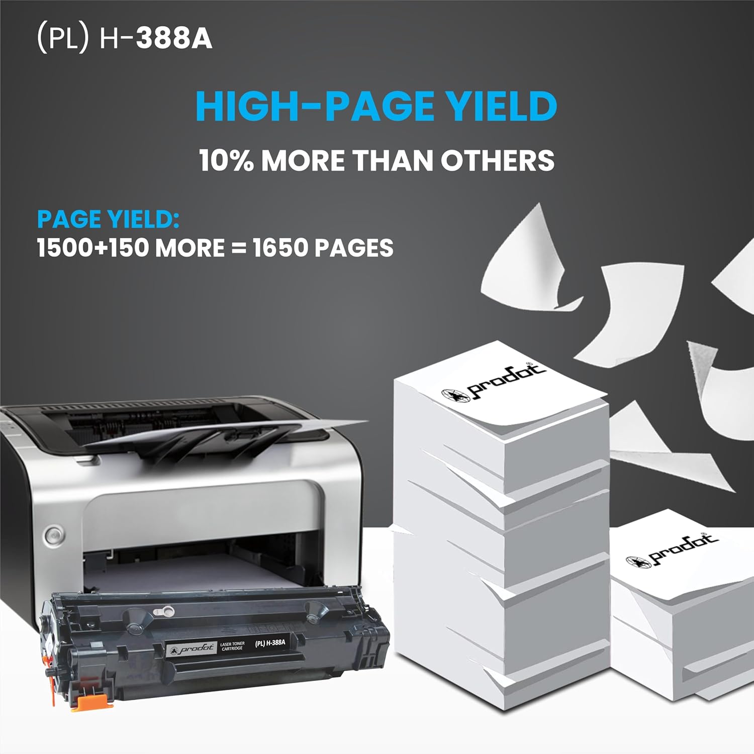 ProDot 388 Toner Cartridge Replaces HP CC388A Compatible with HP