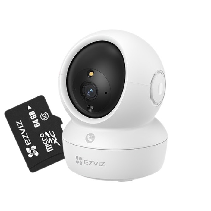 Ezviz 2MP Pan & Tilt Wi-Fi Camera with 64 GB Memory Card CS-H6C-PRO (1080P)