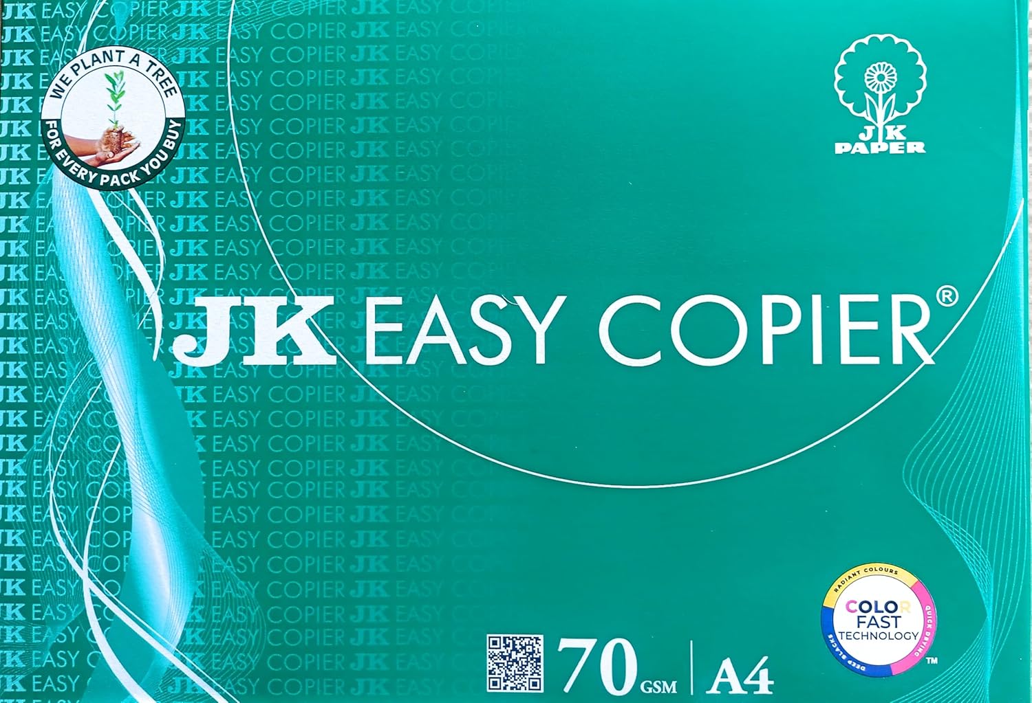 J K Easy WHIte Copier Paper A4 Size (500 Sheets) 70 Gsm 1 Ream