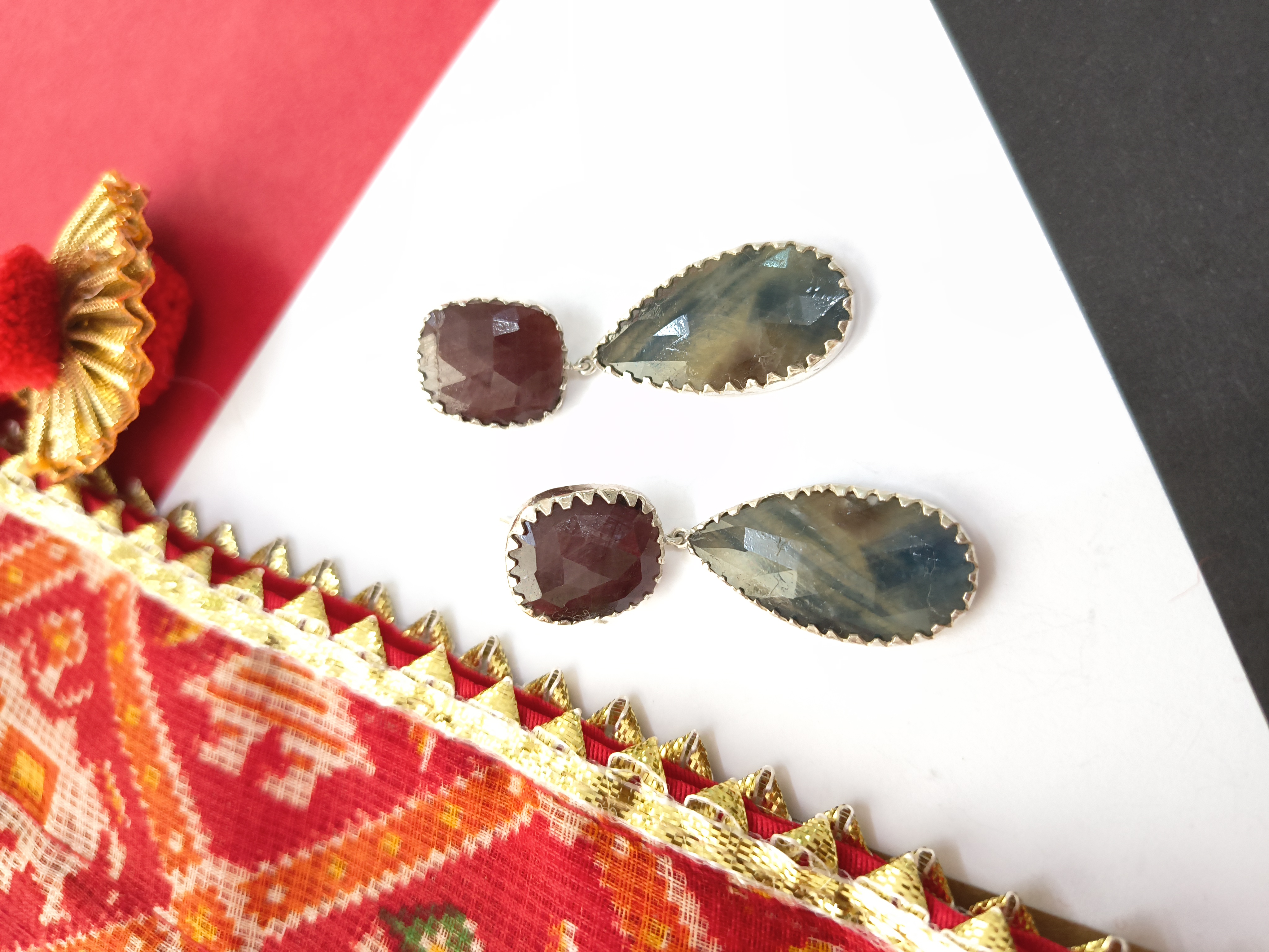 Elegant Gemstone Drop Earrings