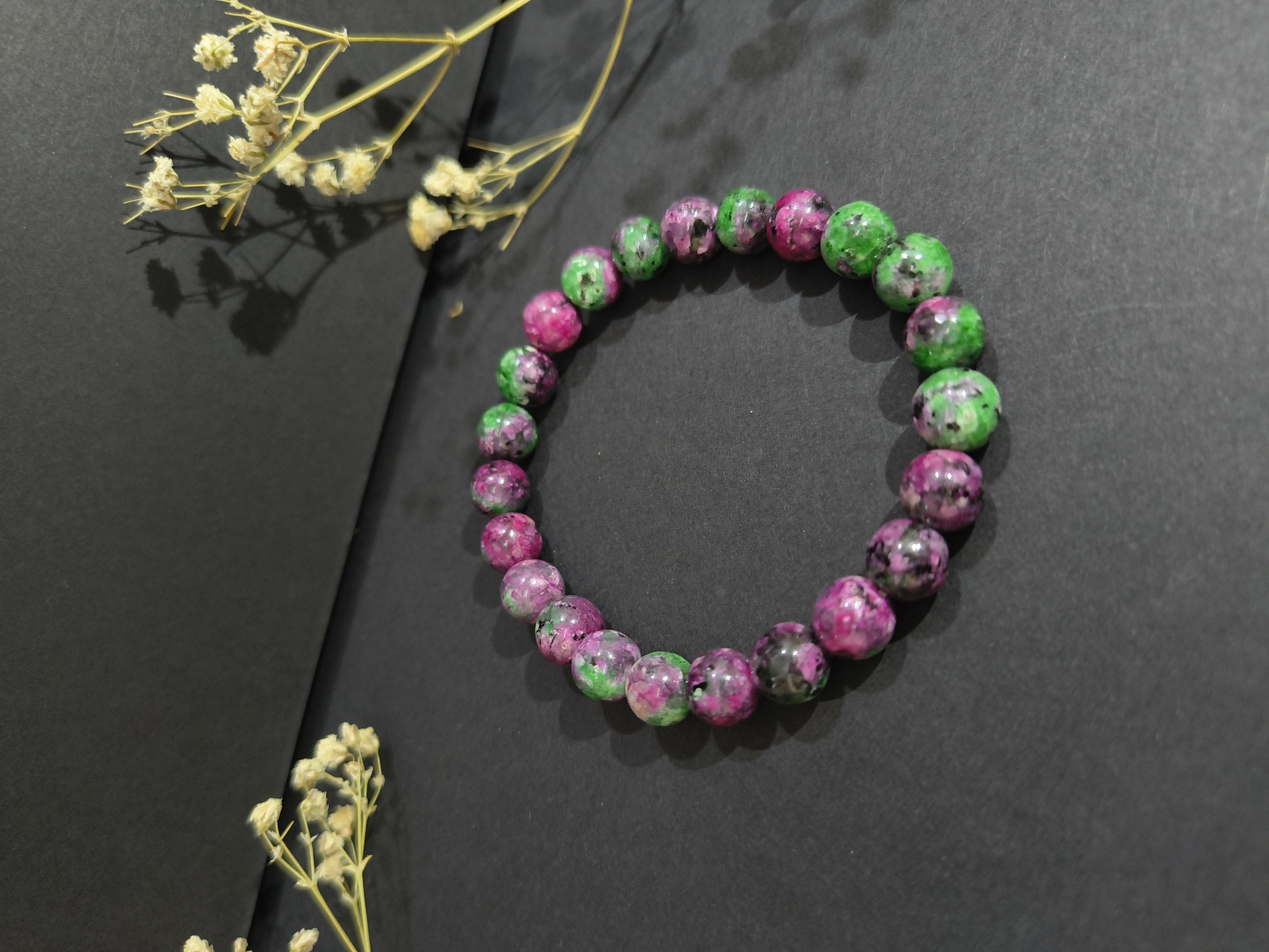 Ruby Zoisite Bead Bracelet