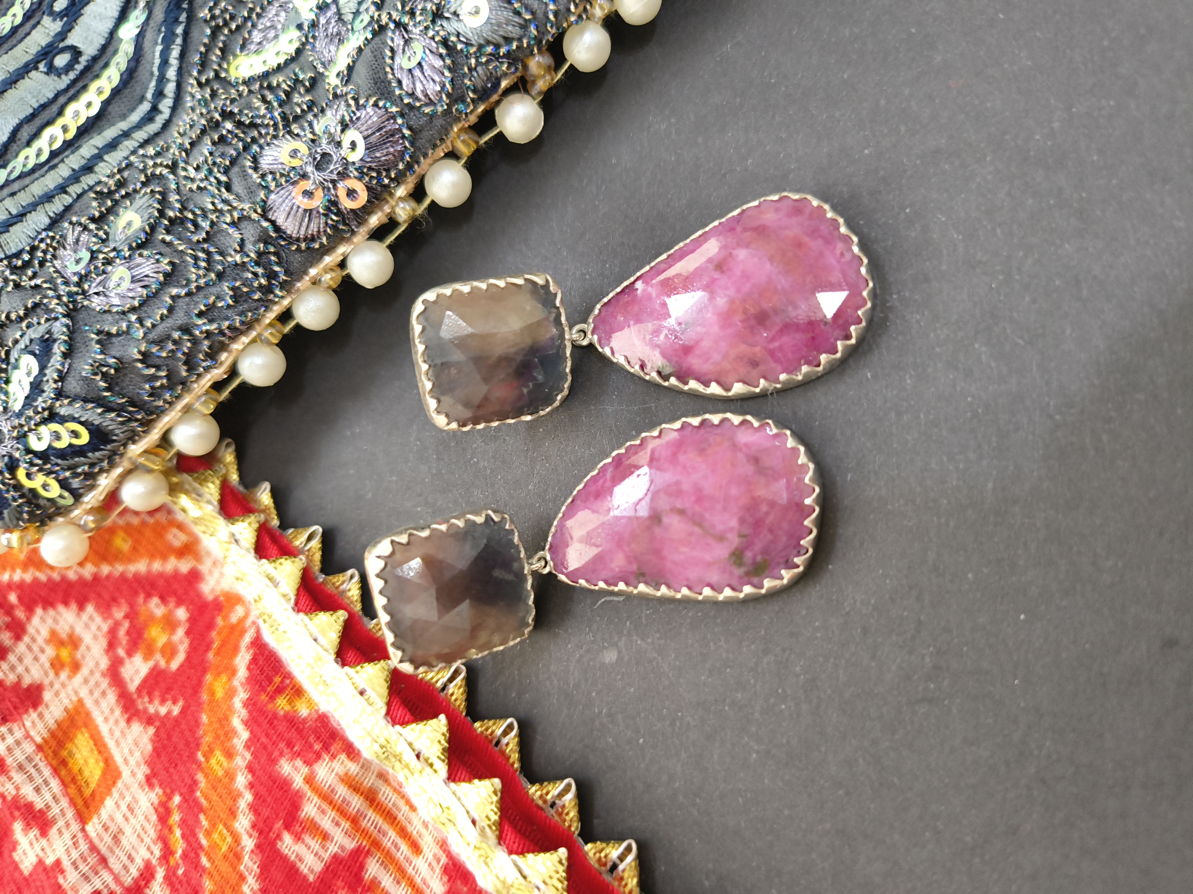 Elegant Gemstone Drop Earrings