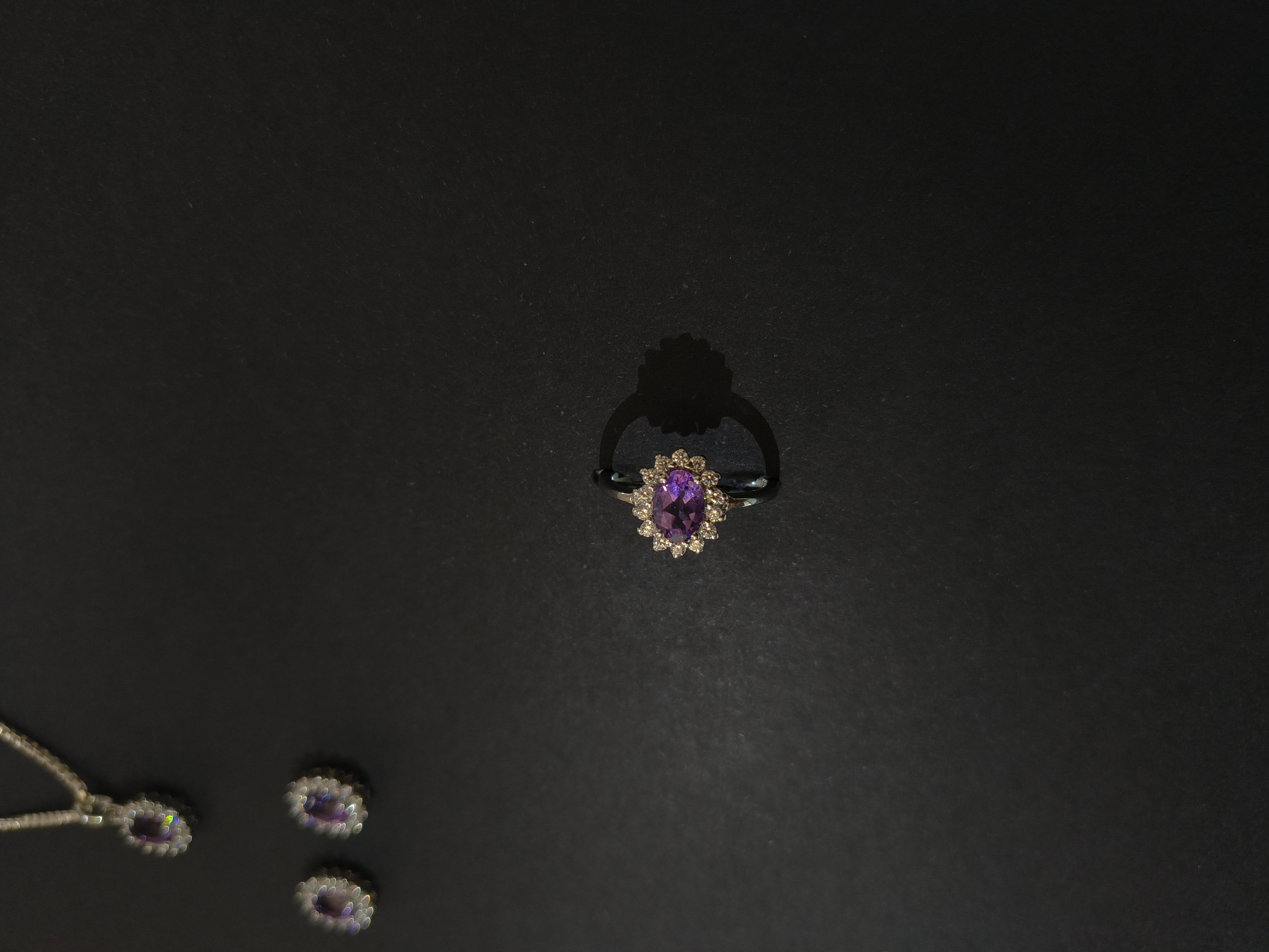 Amethyst and Silver Jewelry Set