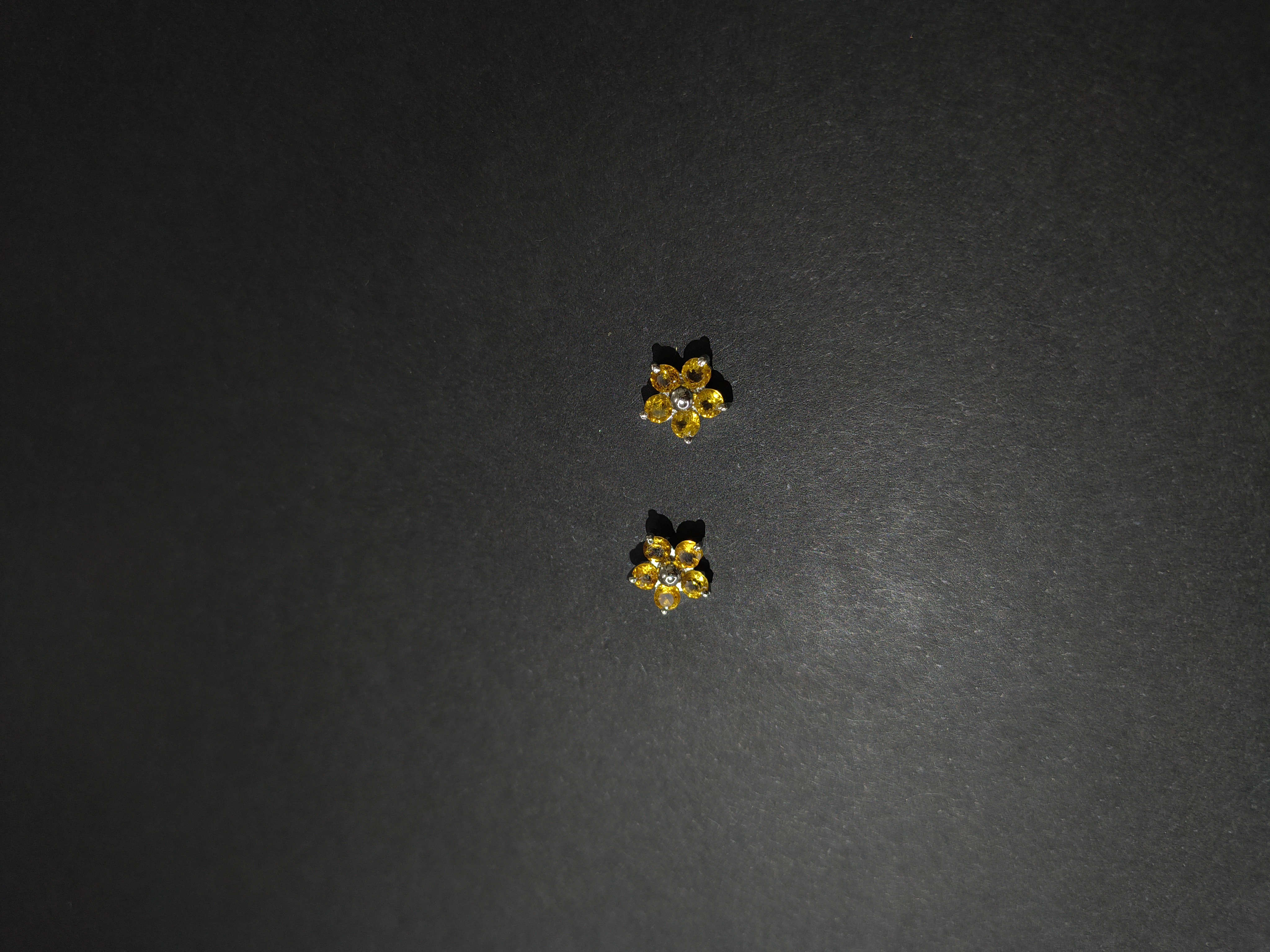 Golden topaz Floral Jewelry Set