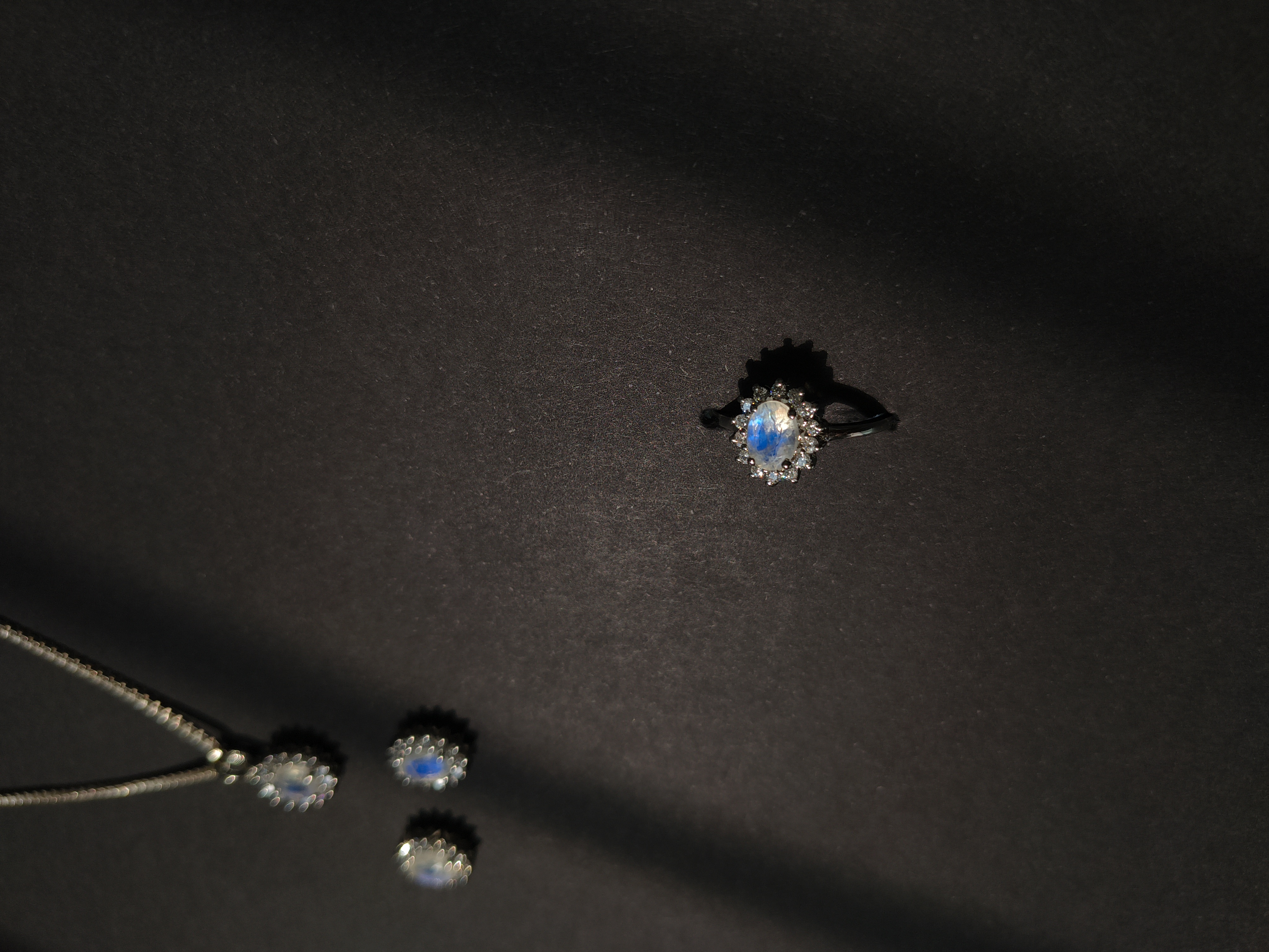 Labradorite with zircon Pendant Necklace