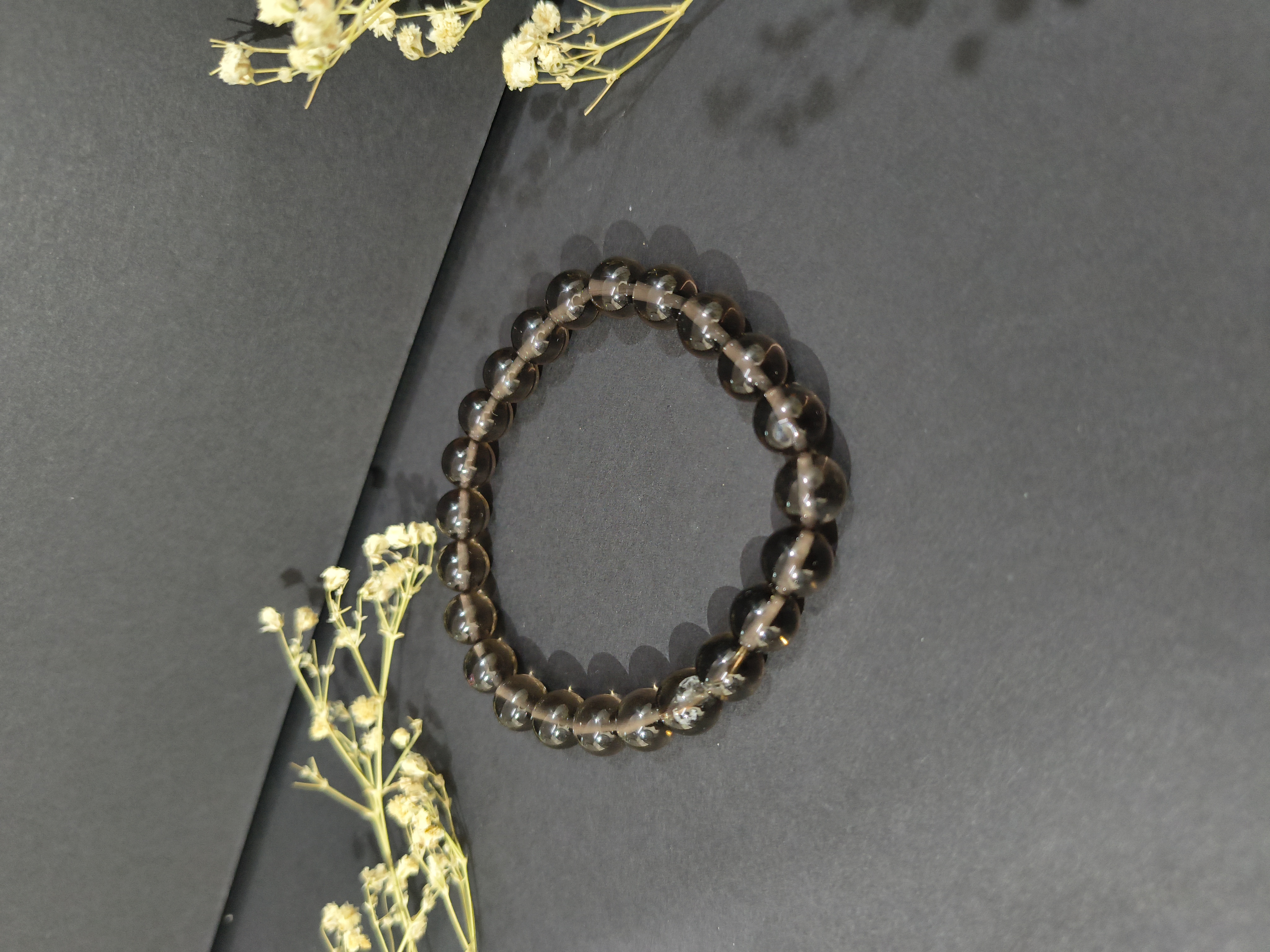 Smoky Quartz Beaded Bracelet