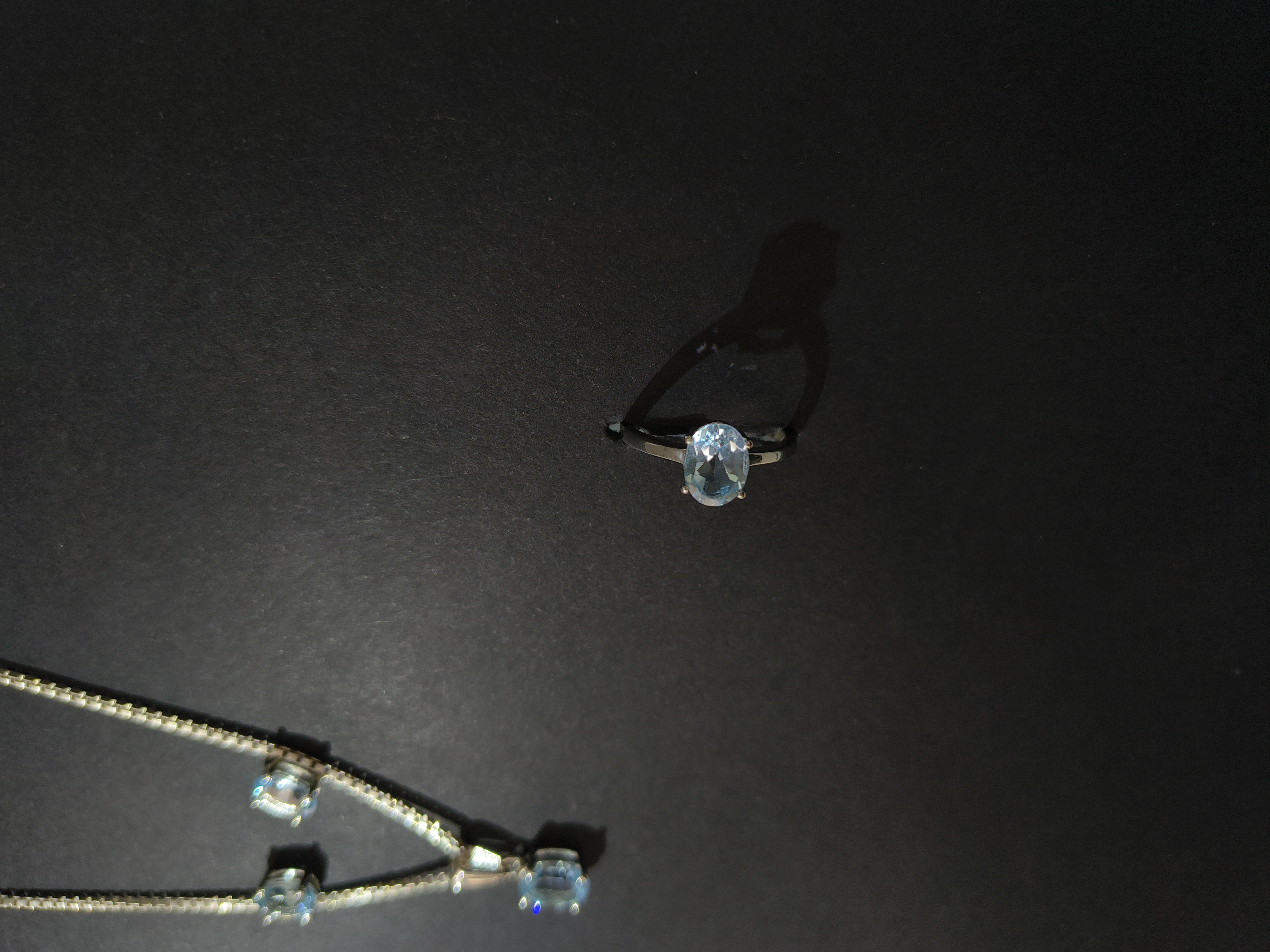 Blue topaz Crystal Jewelry Set
