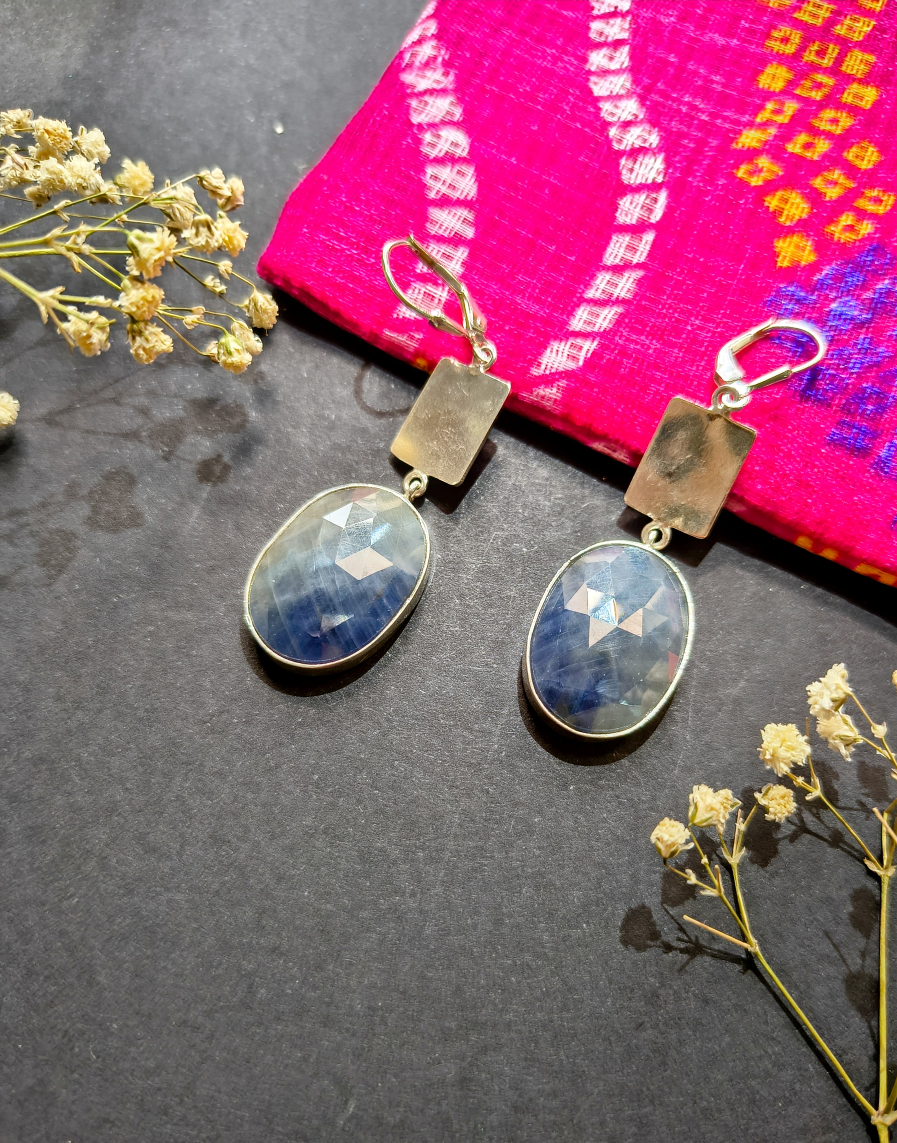 Blue Gemstone Earrings