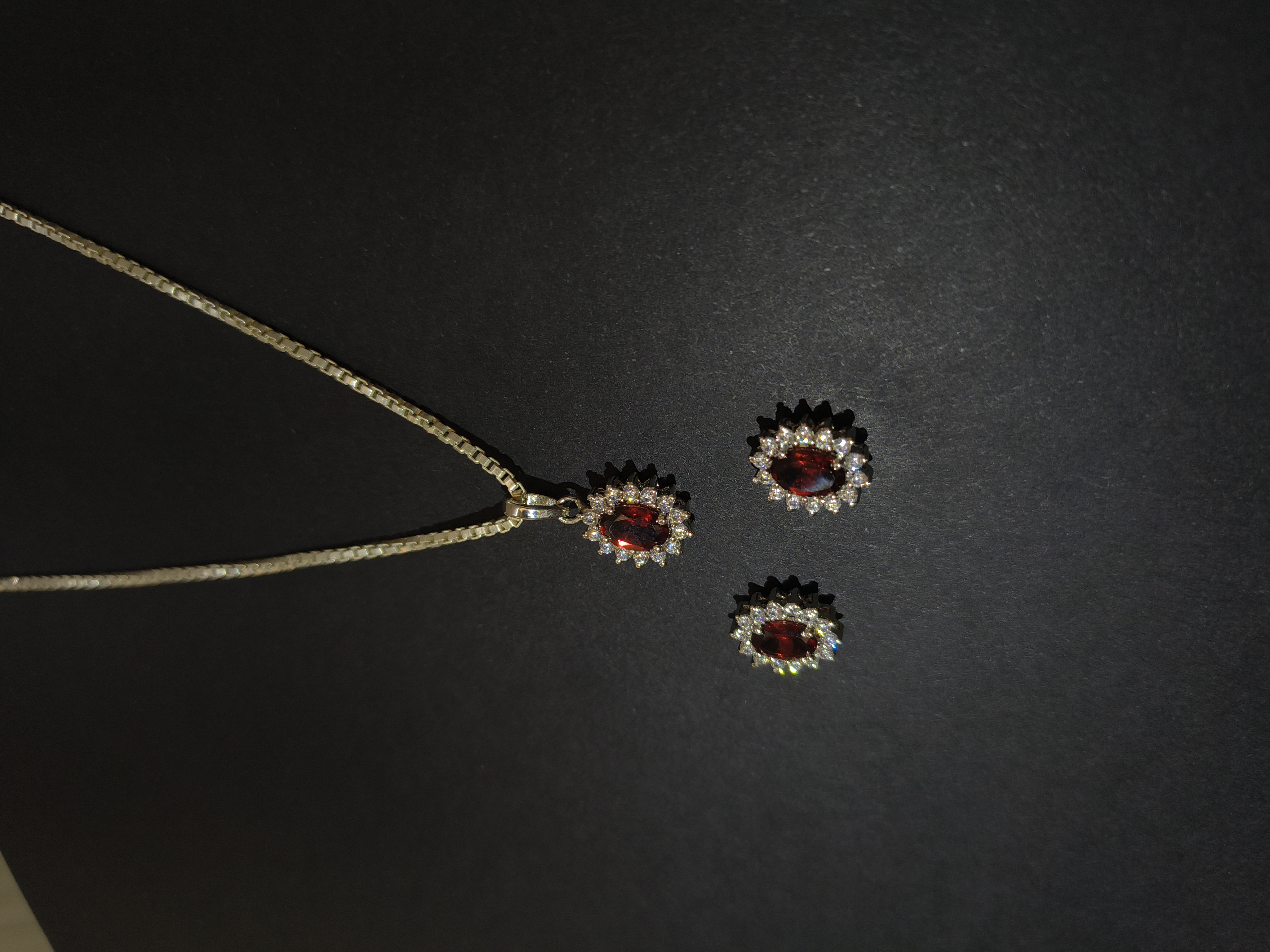 Cornelian Garnet Jewelry Set