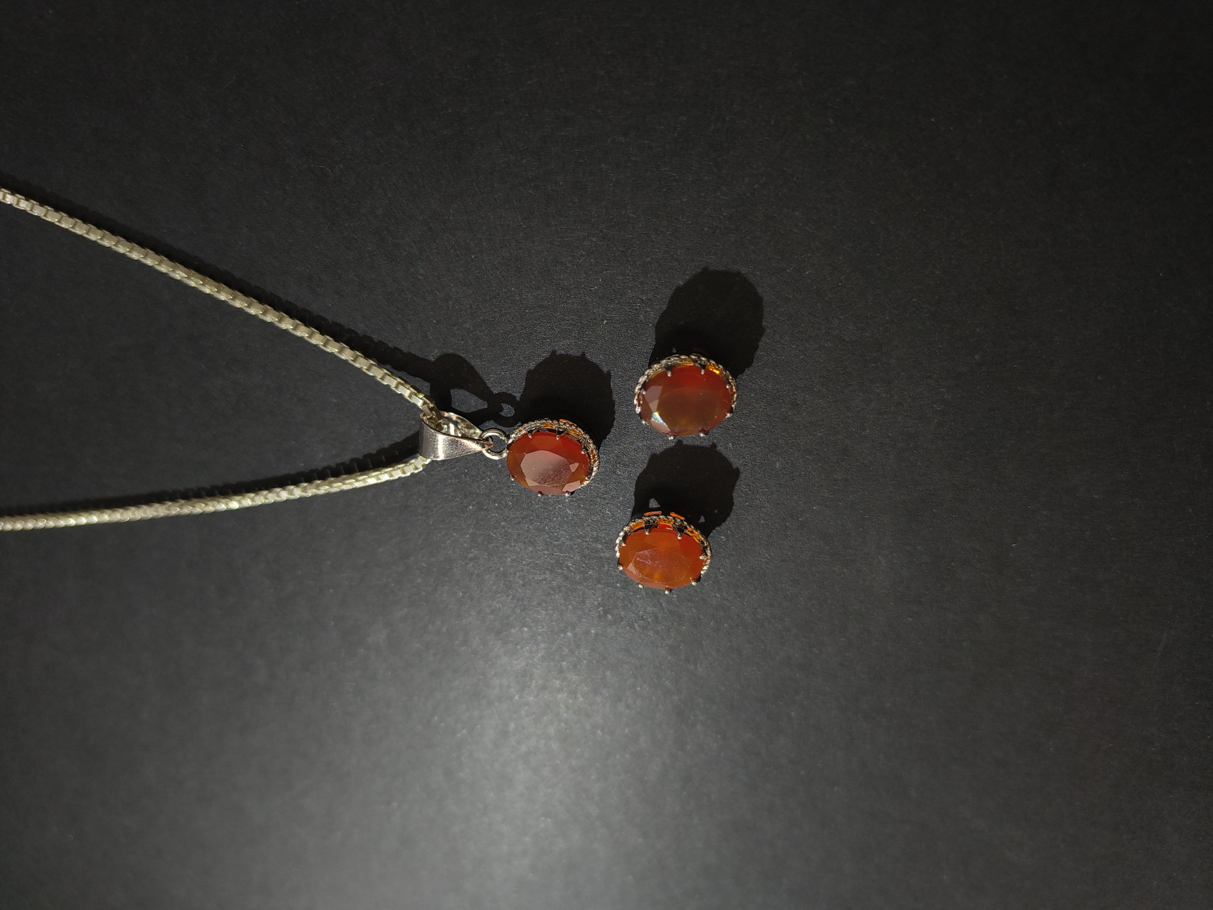 Cornelian gems Jewelry Set