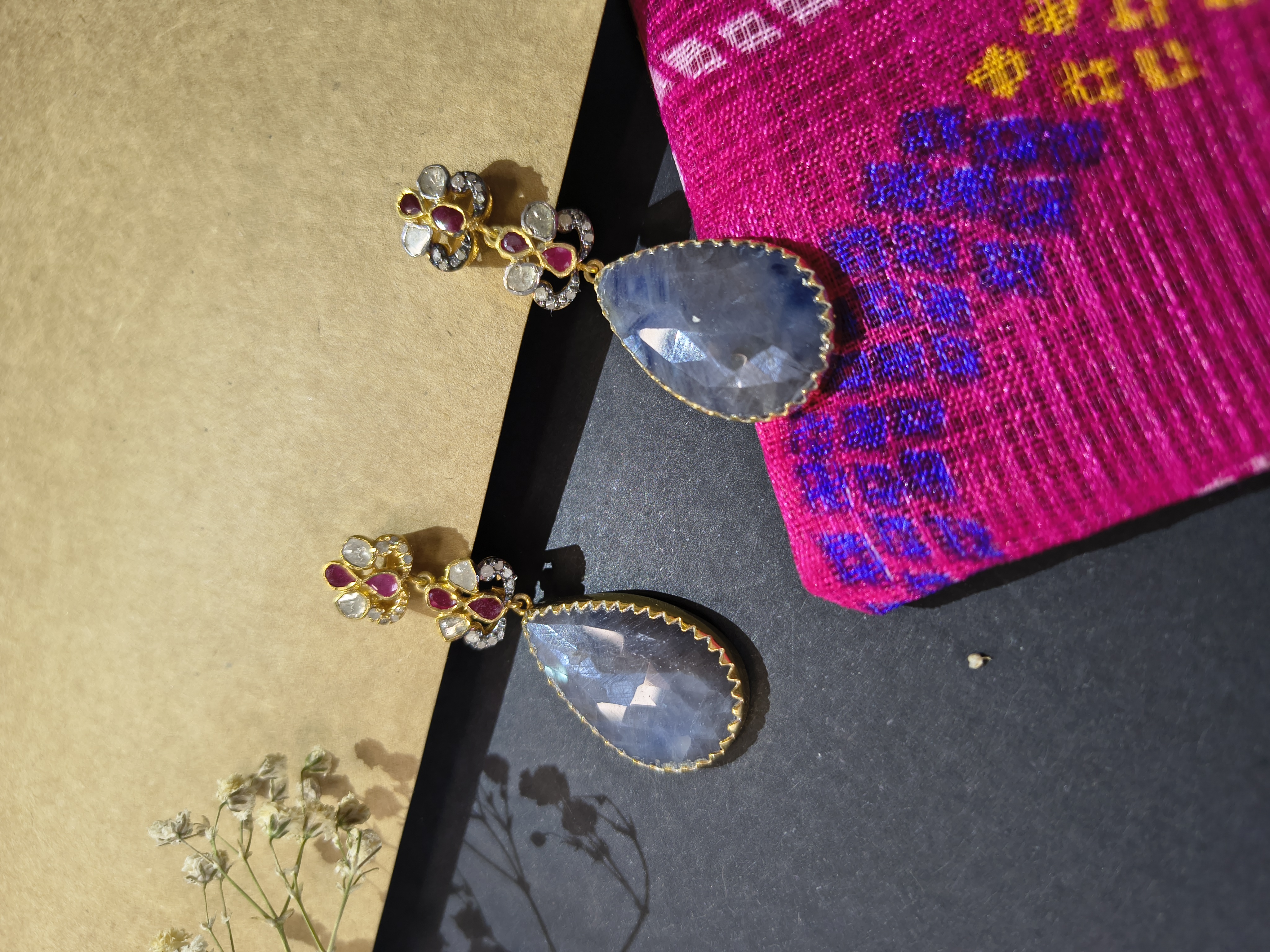 Deep blue sapphire Earrings