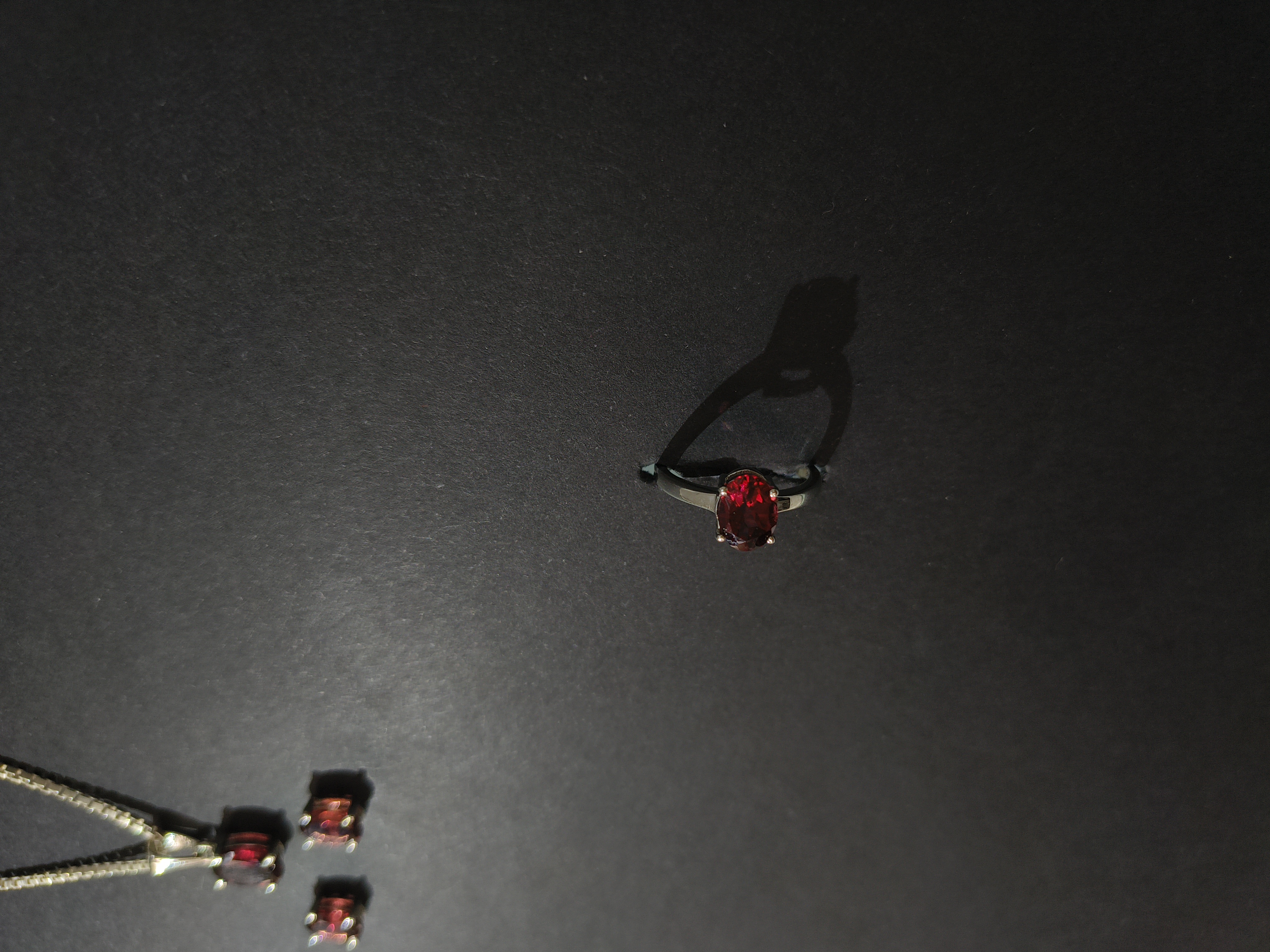 Red Garnet Jewelry Set
