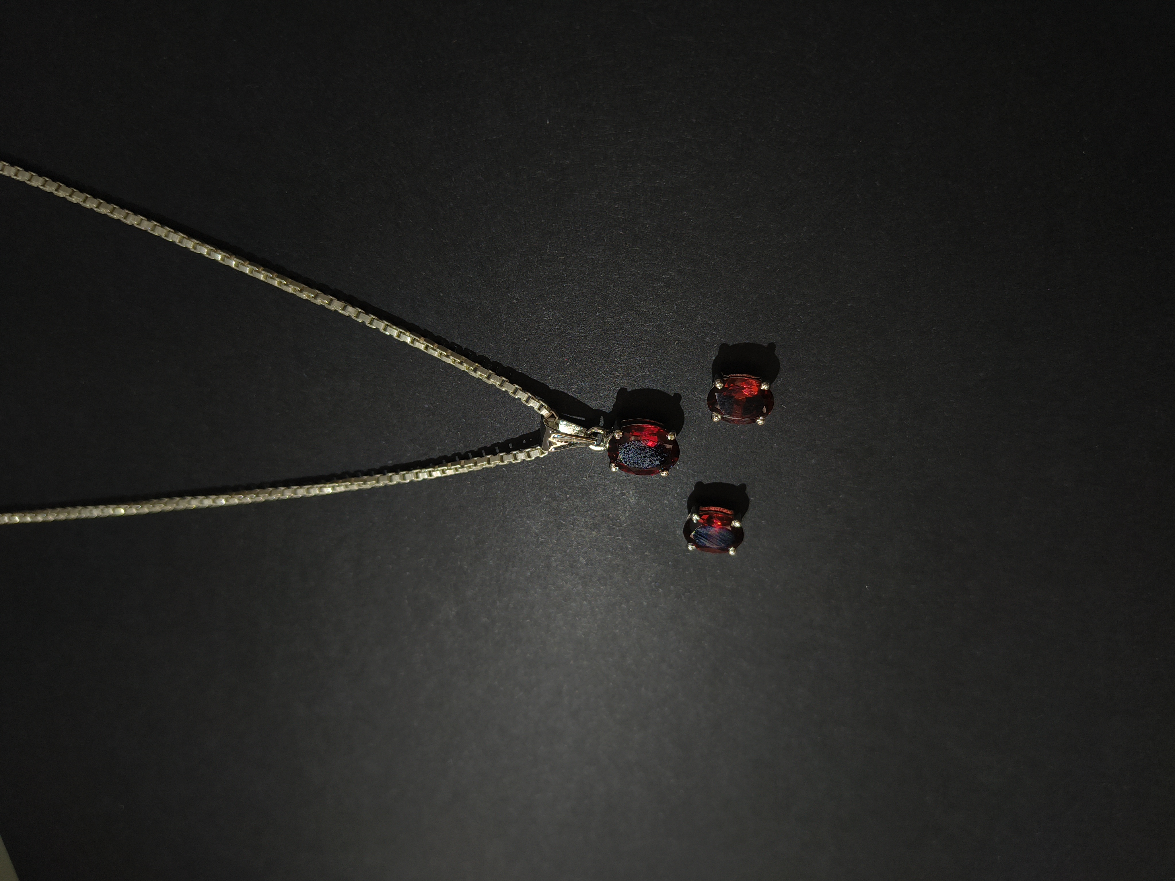 Red Garnet Jewelry Set