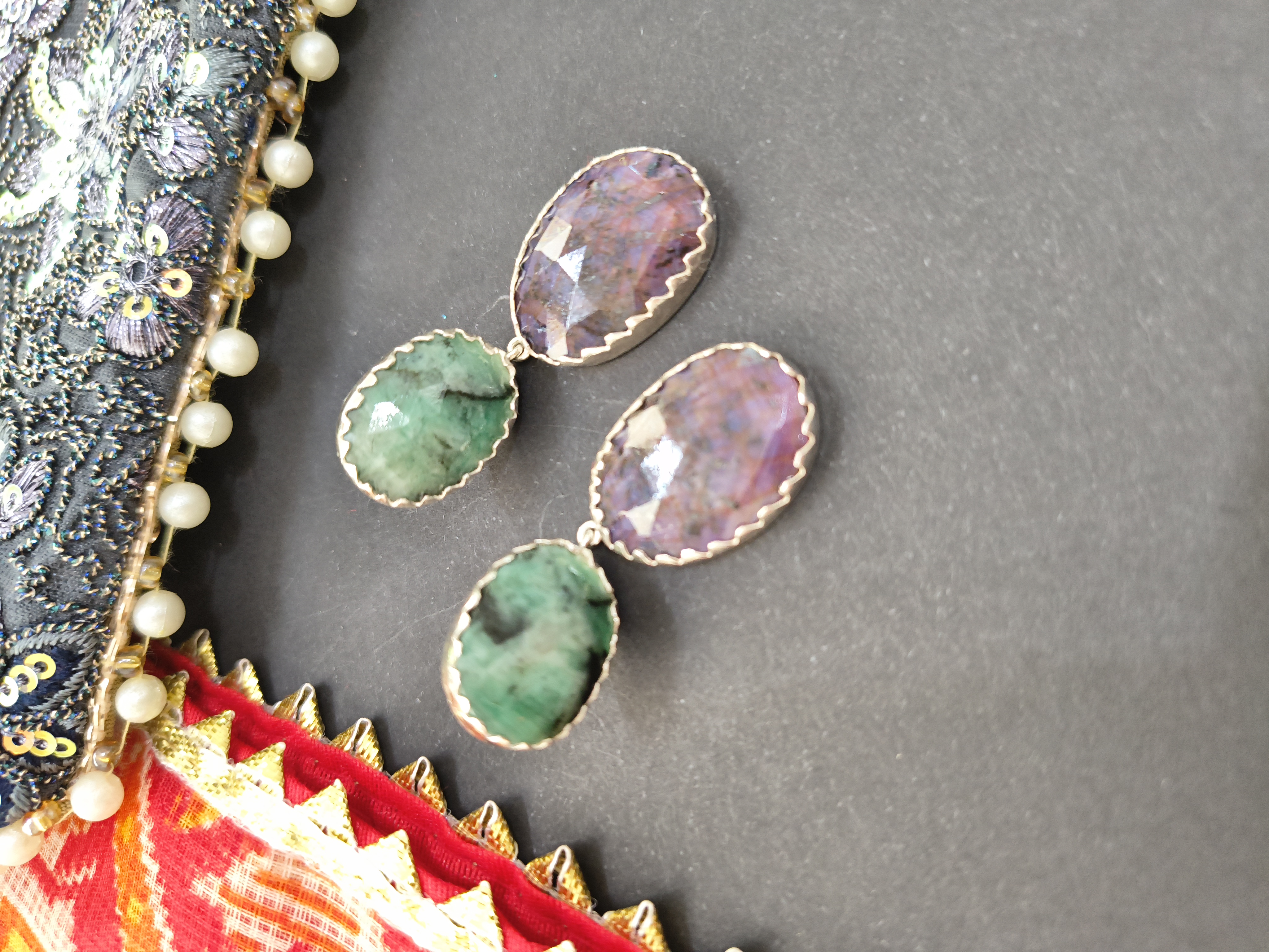 Elegant Gemstone Drop Earrings