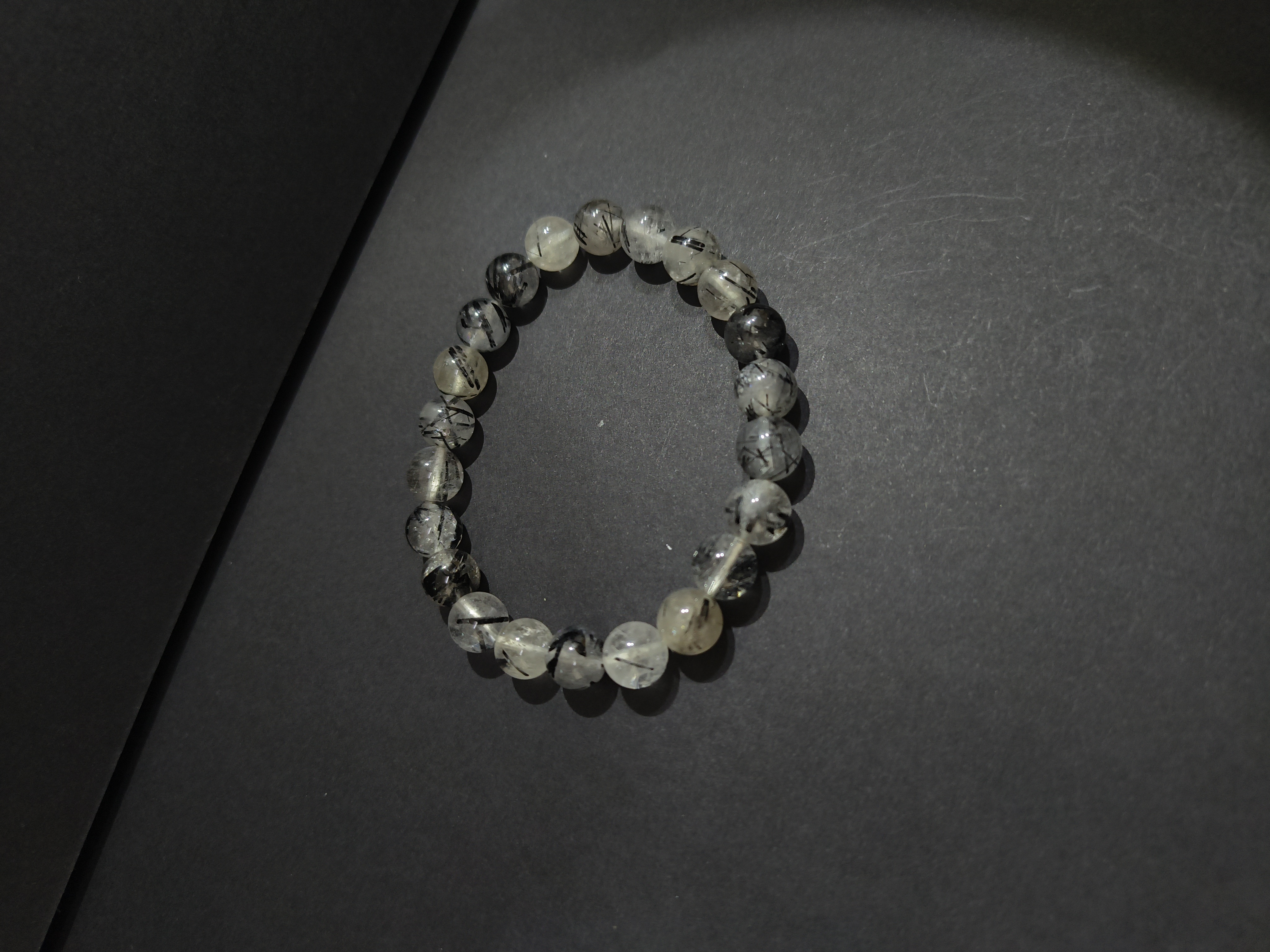 Black Rutile Beaded Bracelet