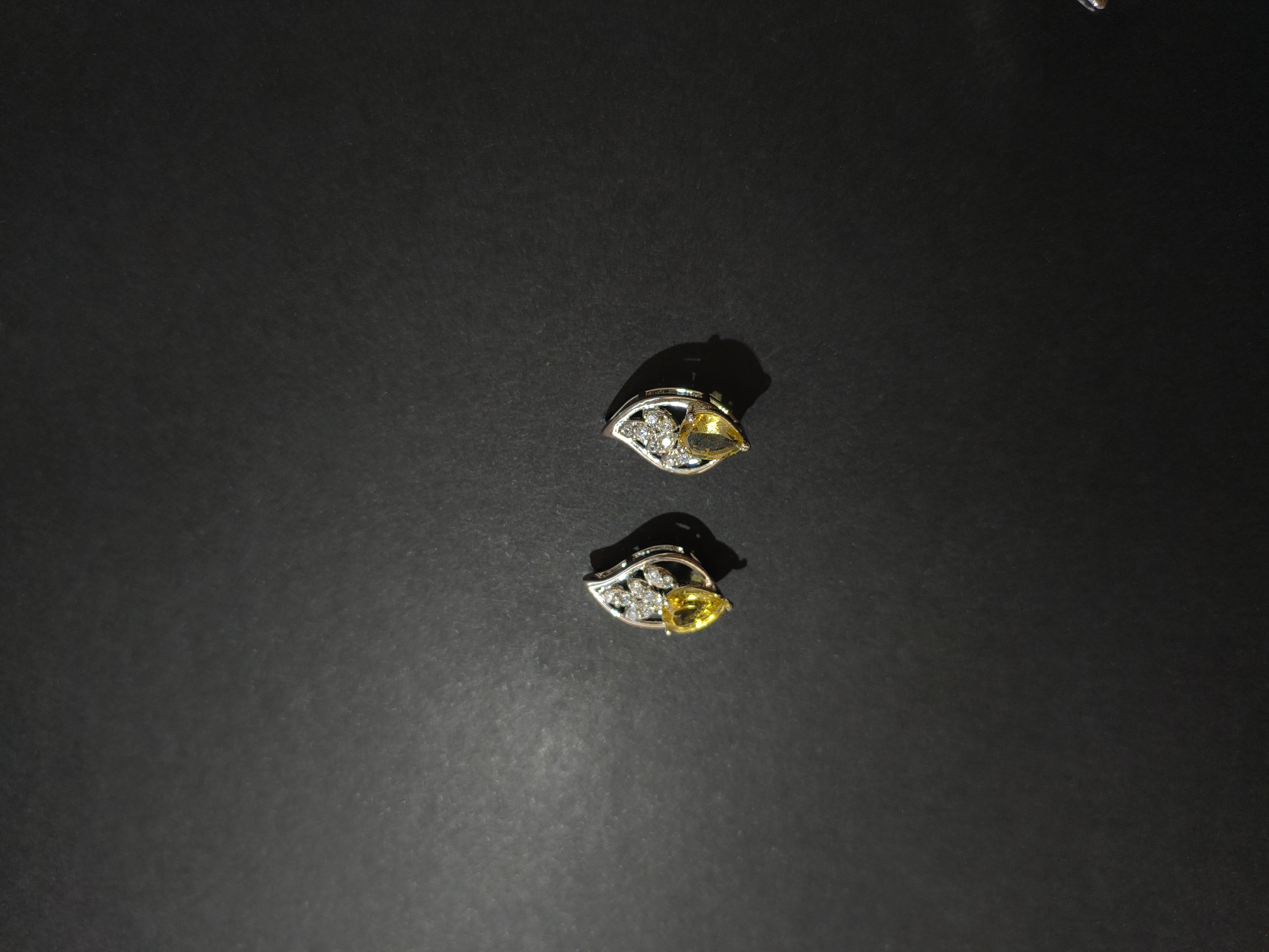 Citrine with Zircon in leaf framework
