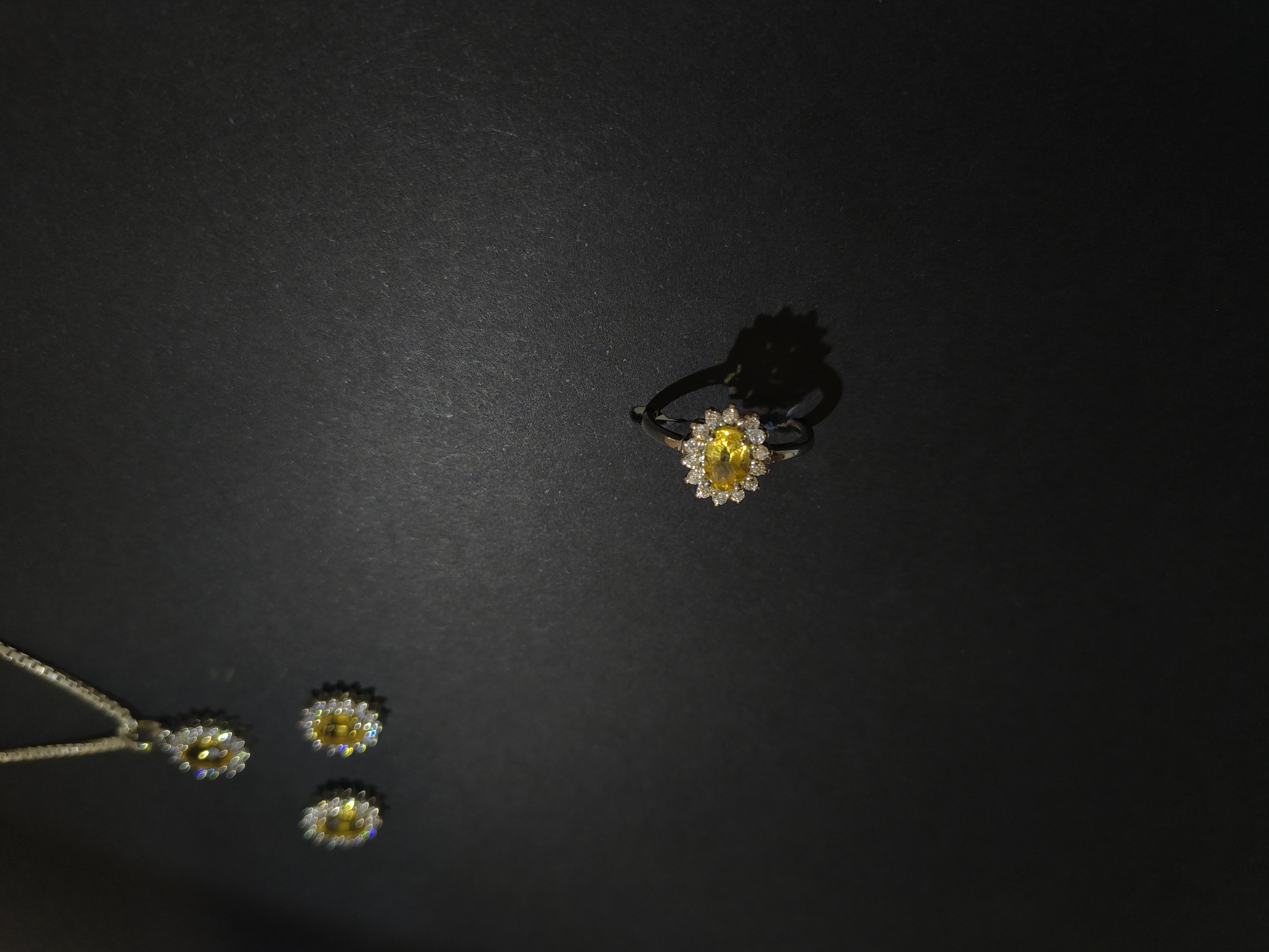 Citrine gemstone jewelry set