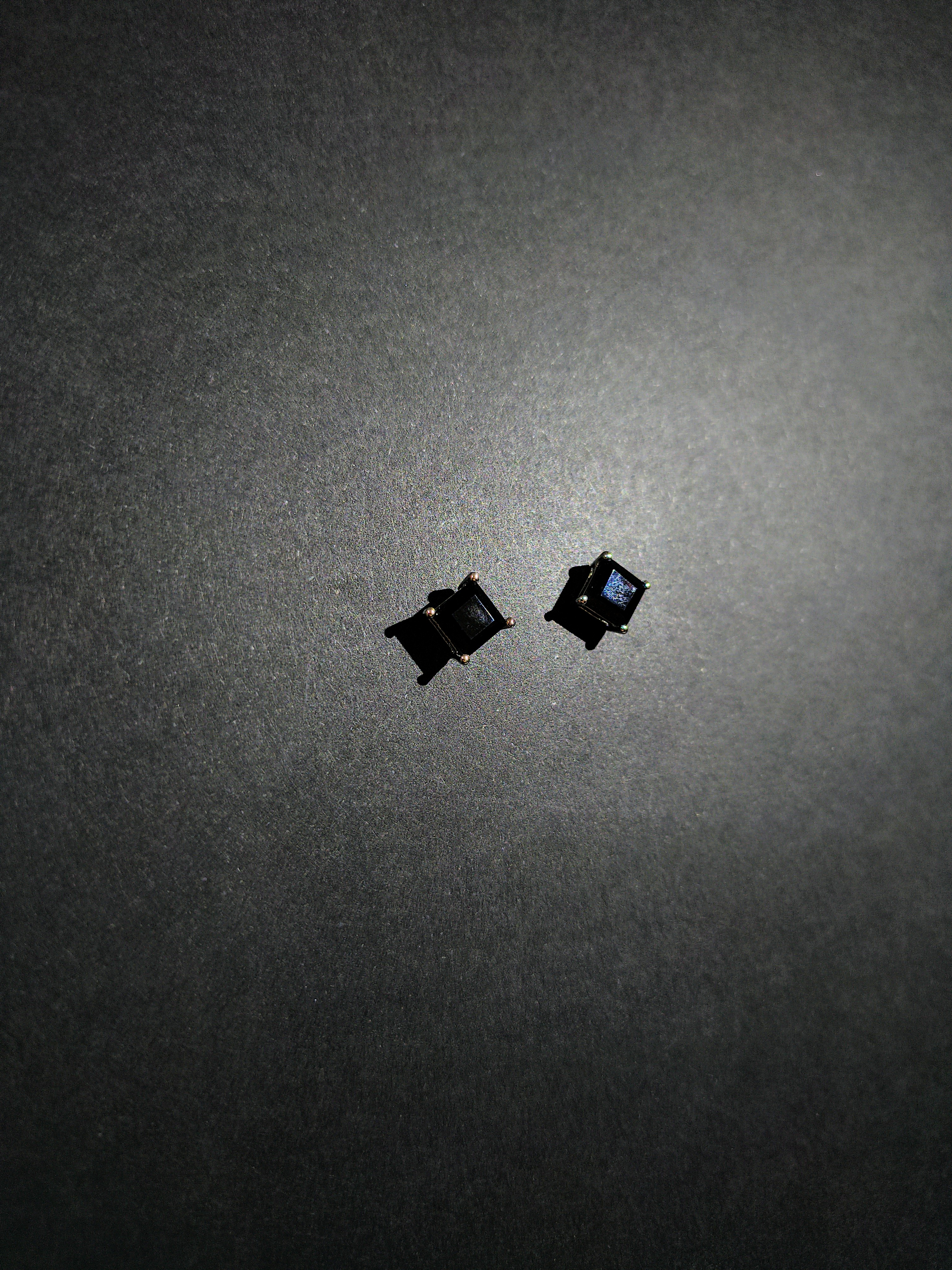 Black opal Square Stud Earrings