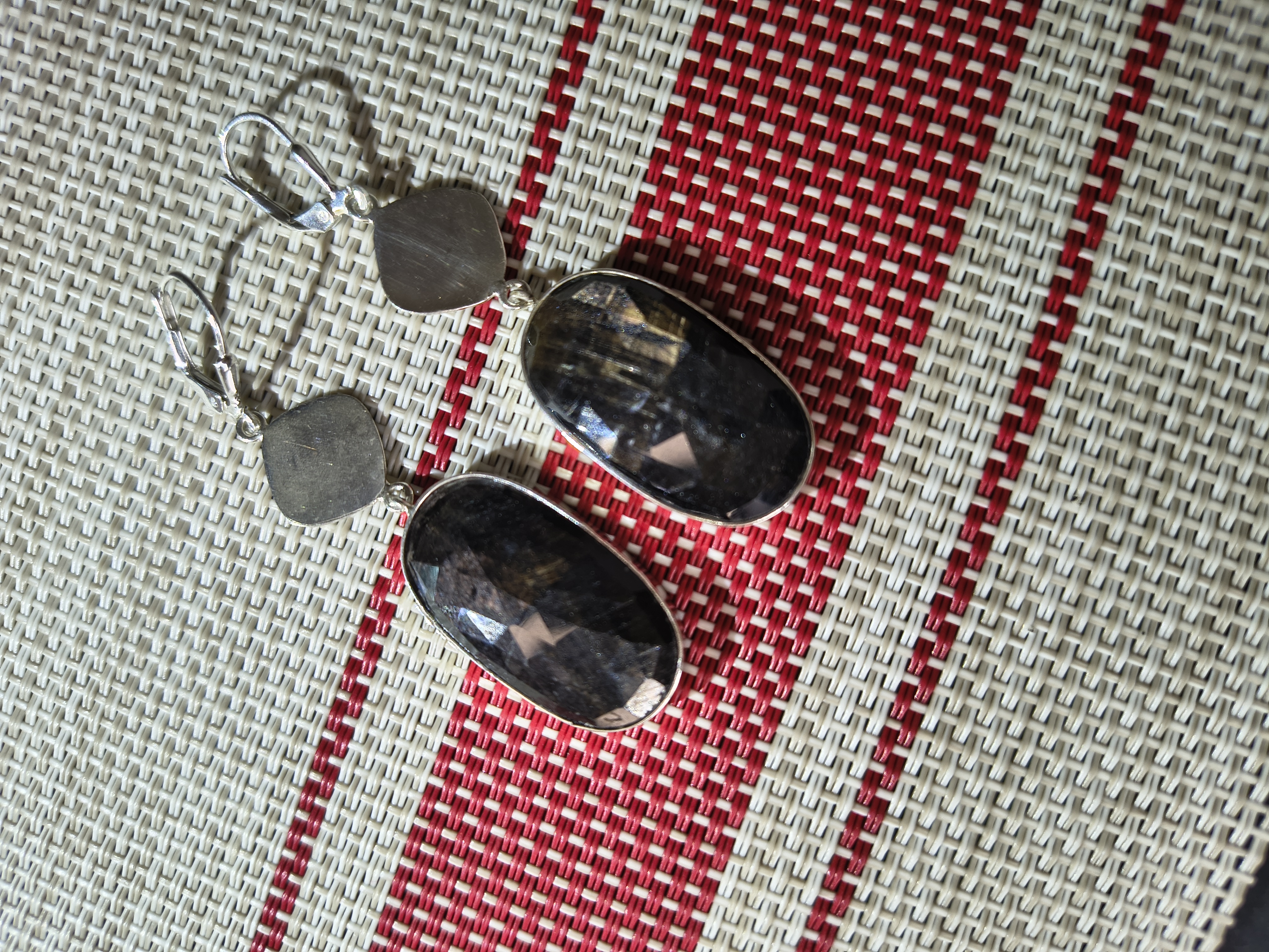  Black Stone sapphire Earrings