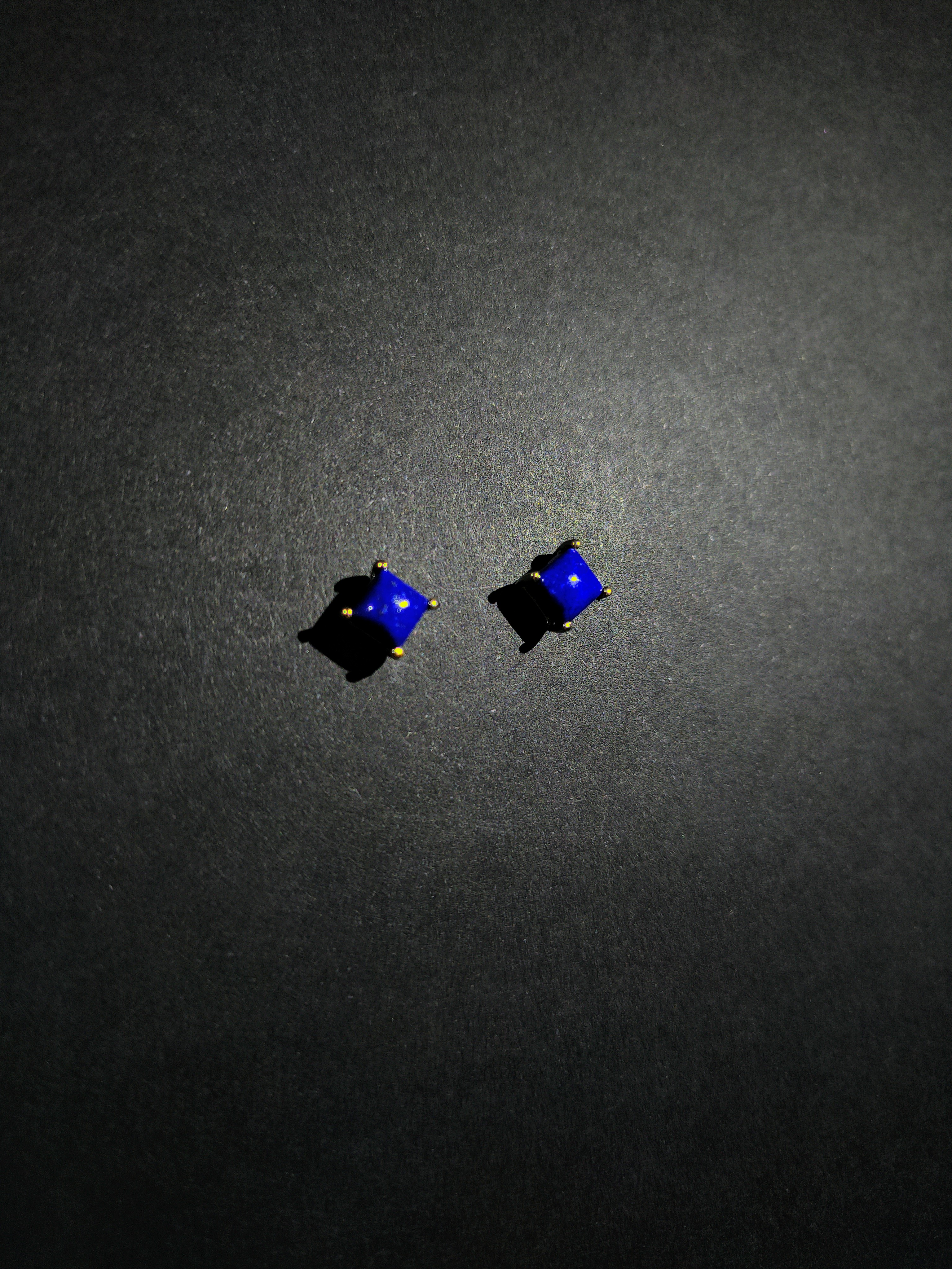 Lapis lazuli Gem Stud Earrings