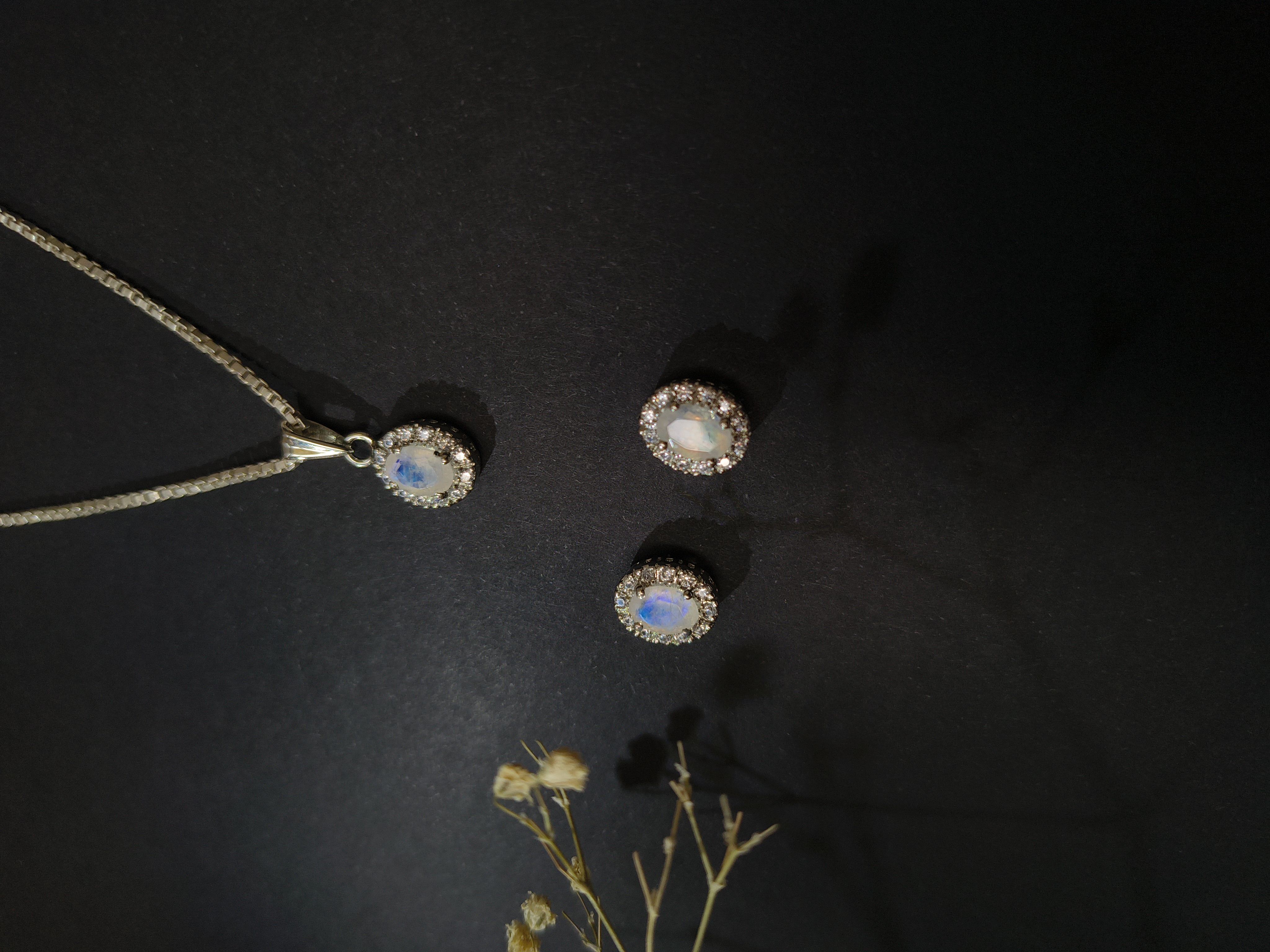 Moonstone jewelry set