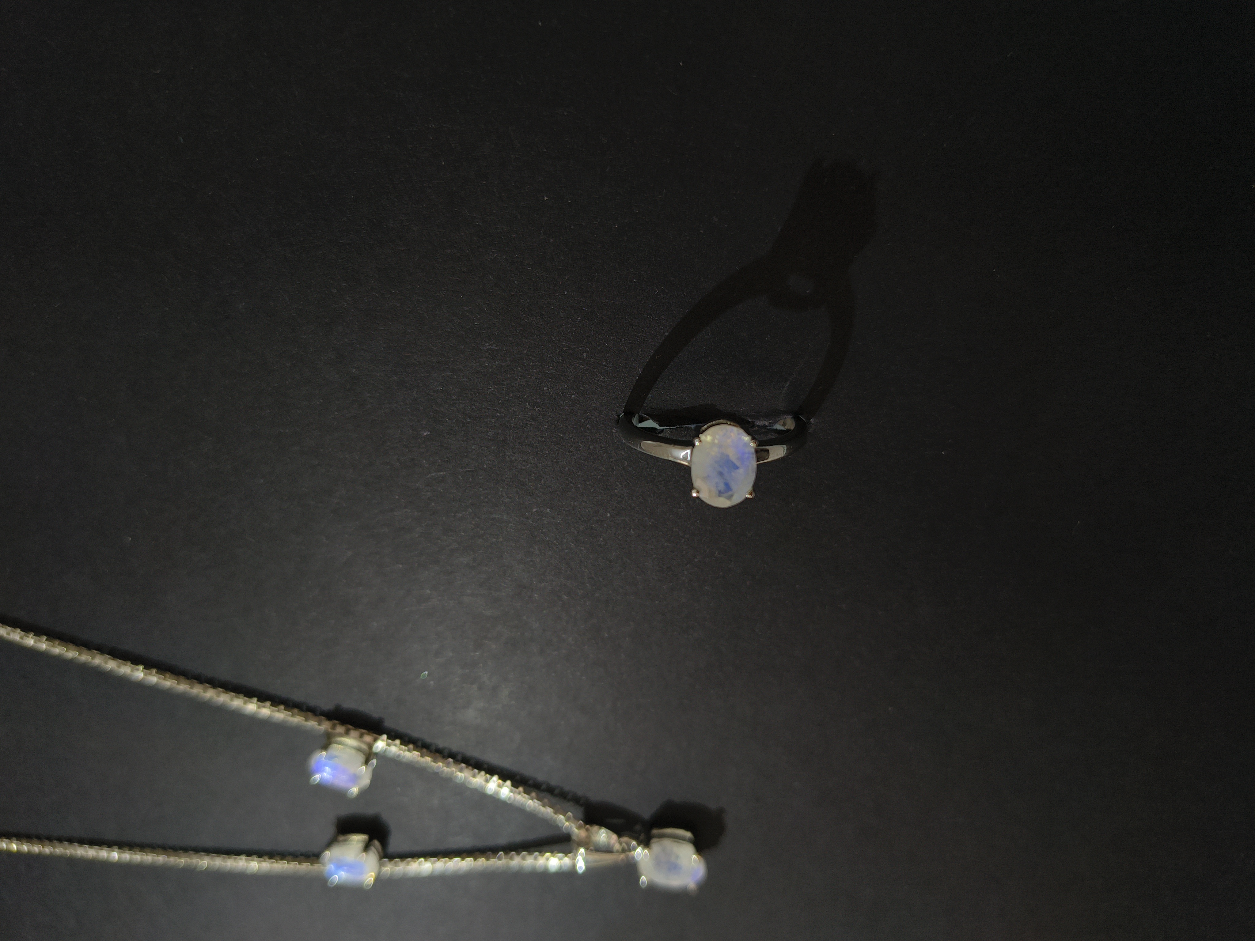  Moonstone Opal Jewelry Set