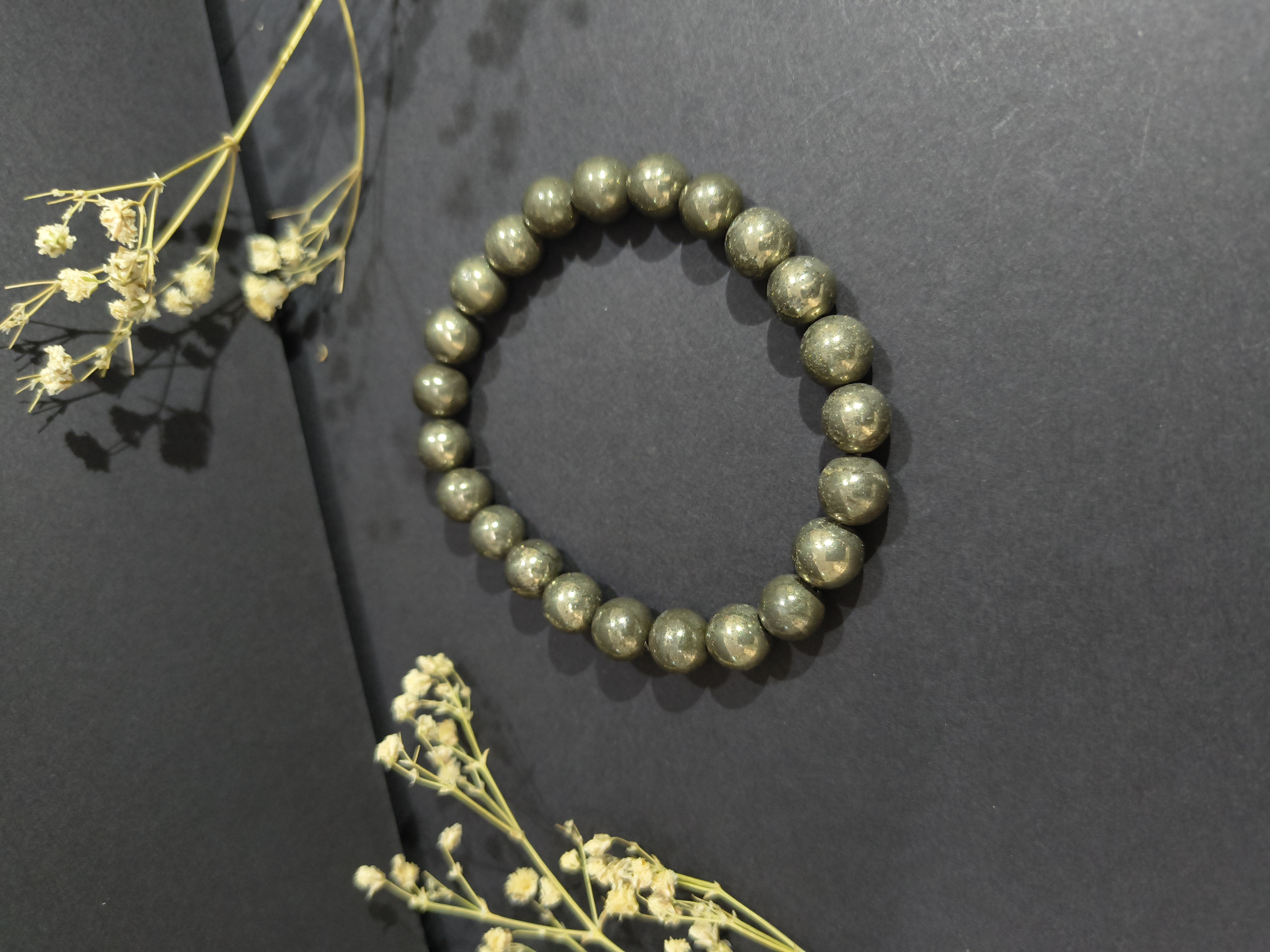 Pyrite Bead Bracelet