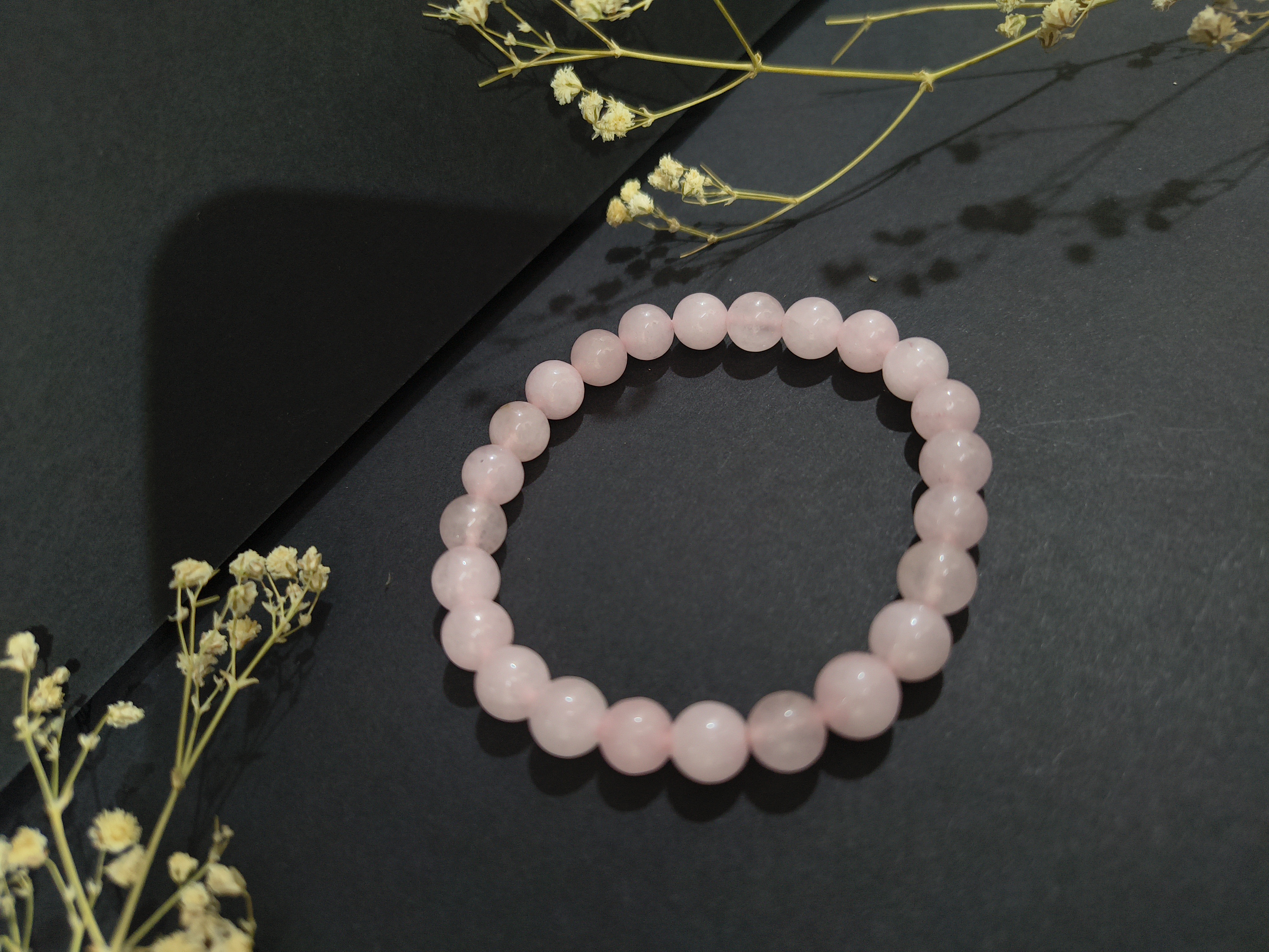 Rose Quartz Beaded Bracelet