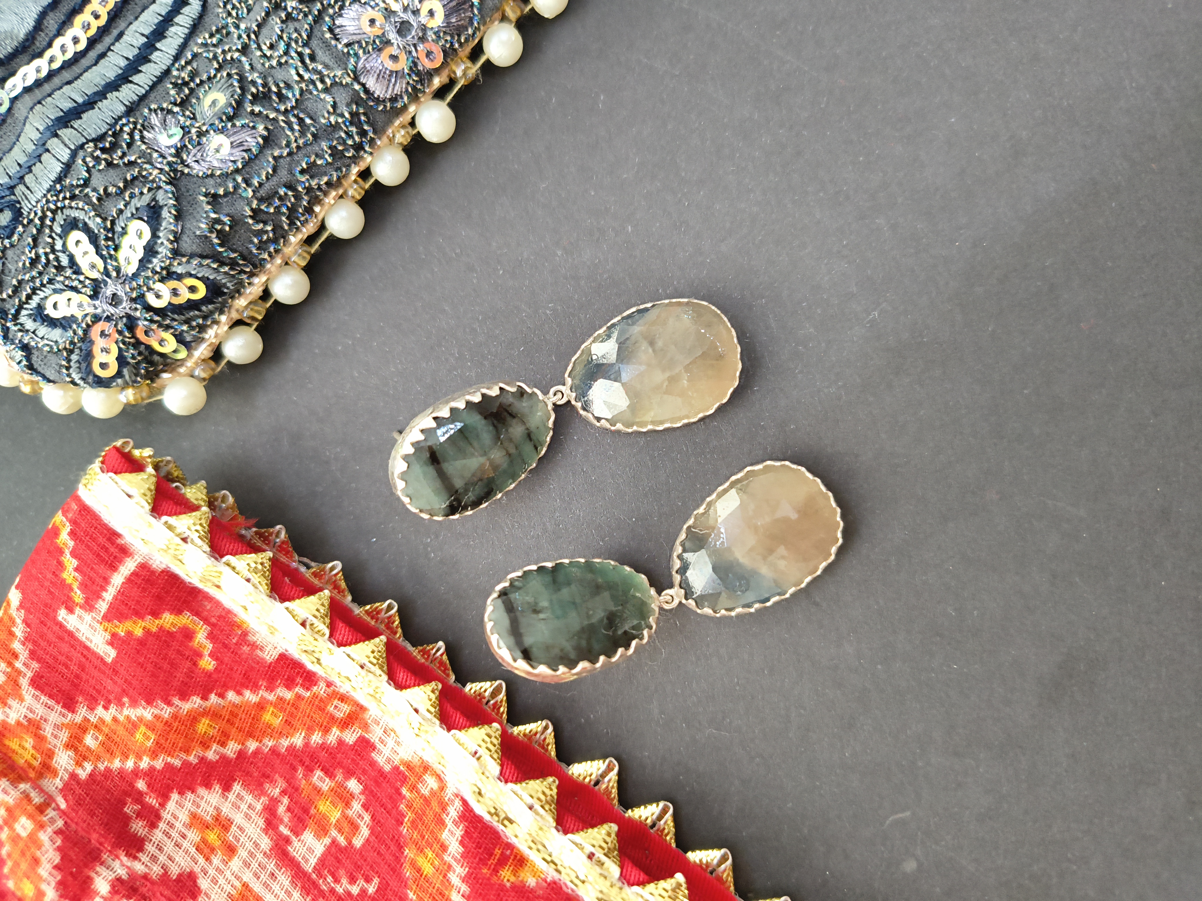 Handcrafted Gemstone Drop Earrings