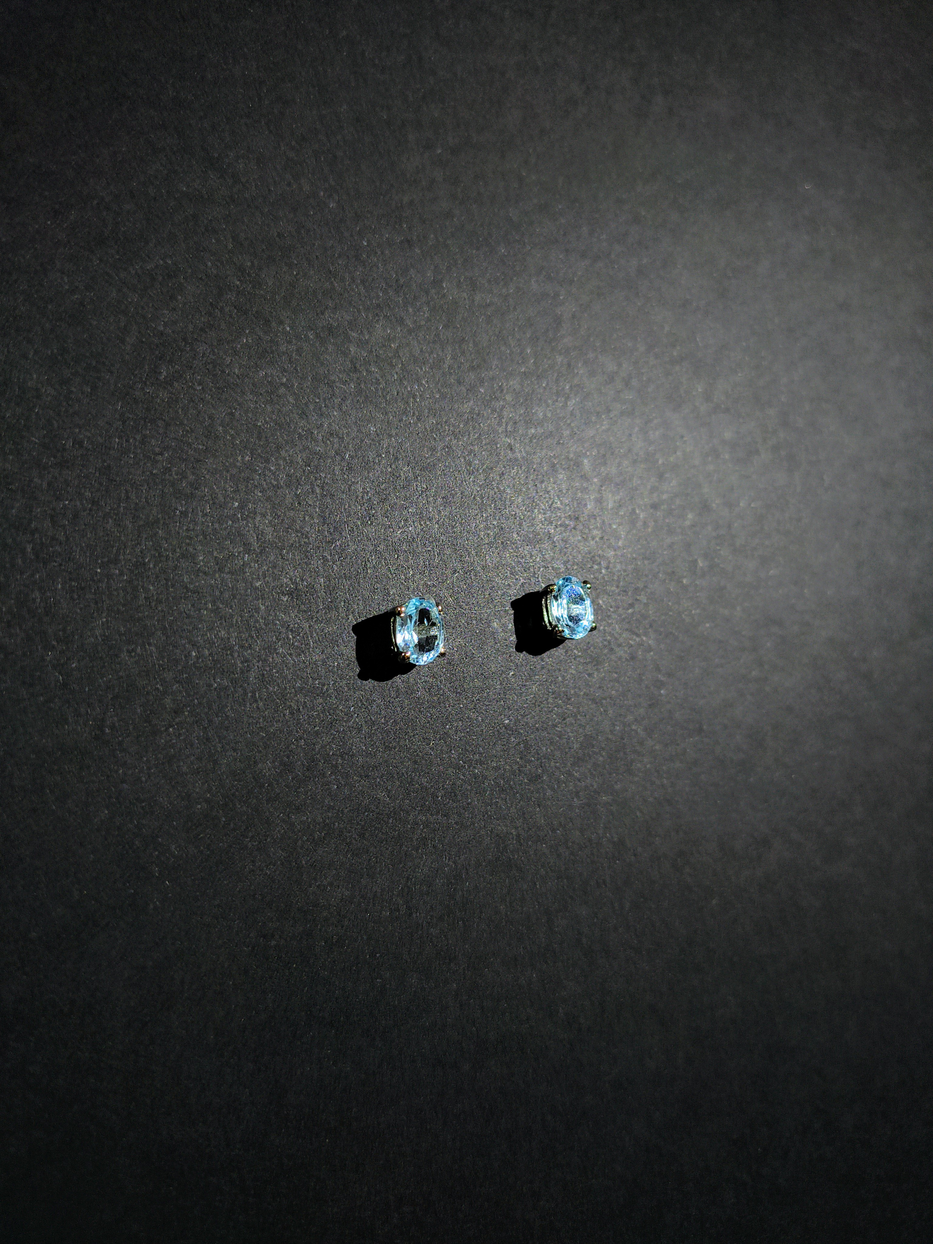 Blue topaz Gemstone Stud Earrings