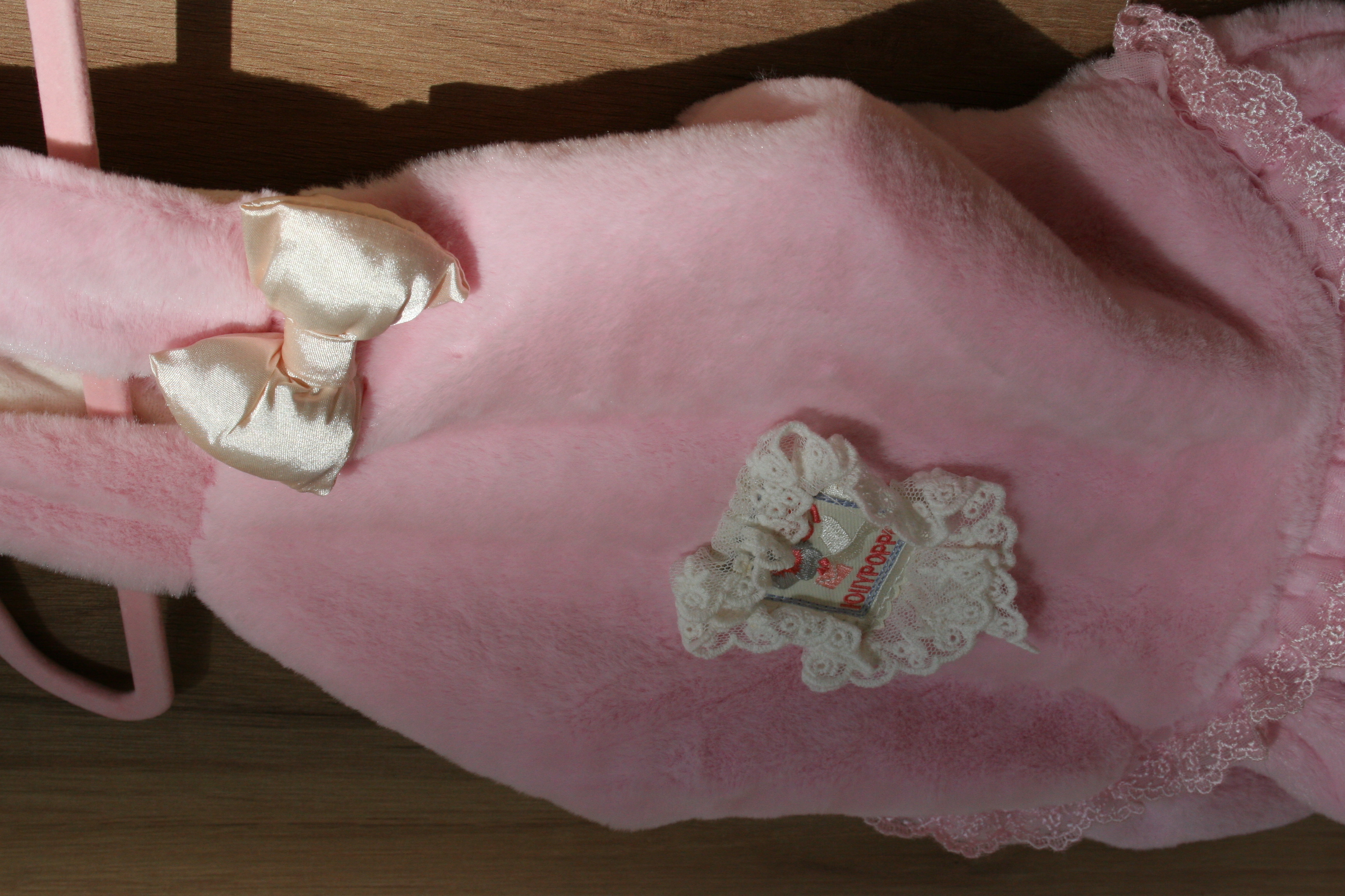 Vestido rosa de pelúcia