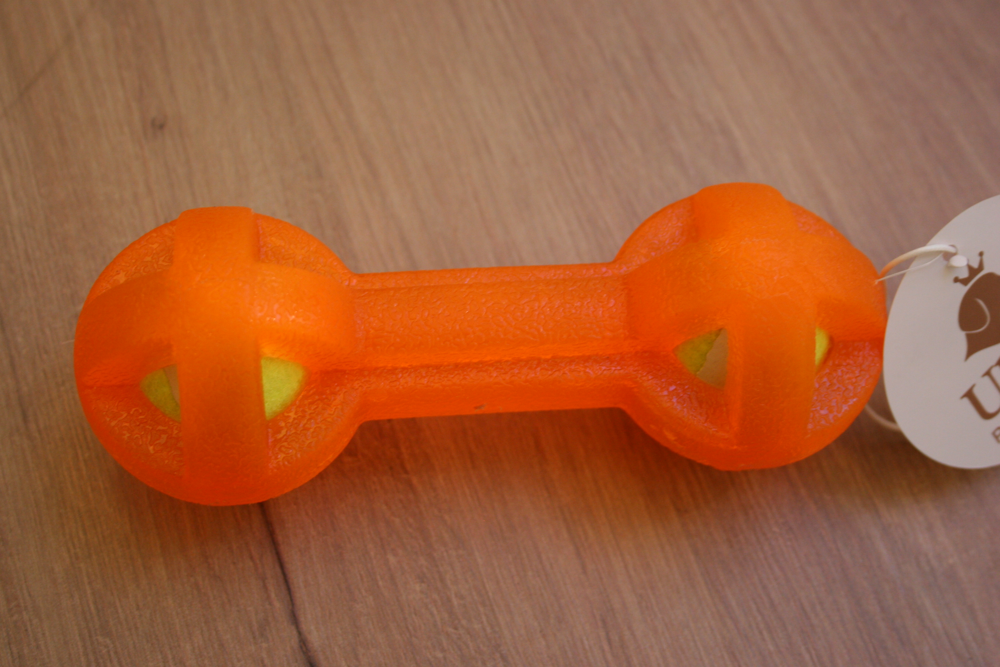 Brinquedo mordedor osso com bola de tênis