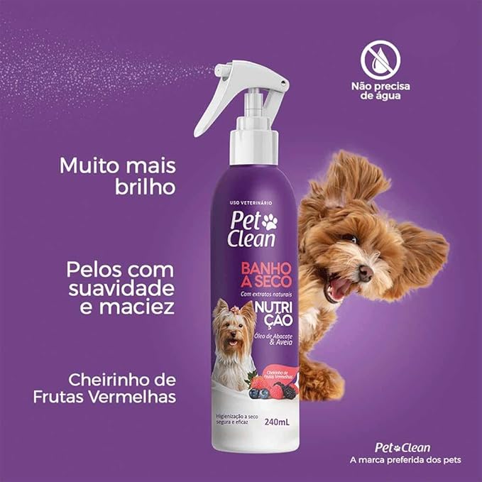 Banho a Seco Pet Clean Hidratação 240ml