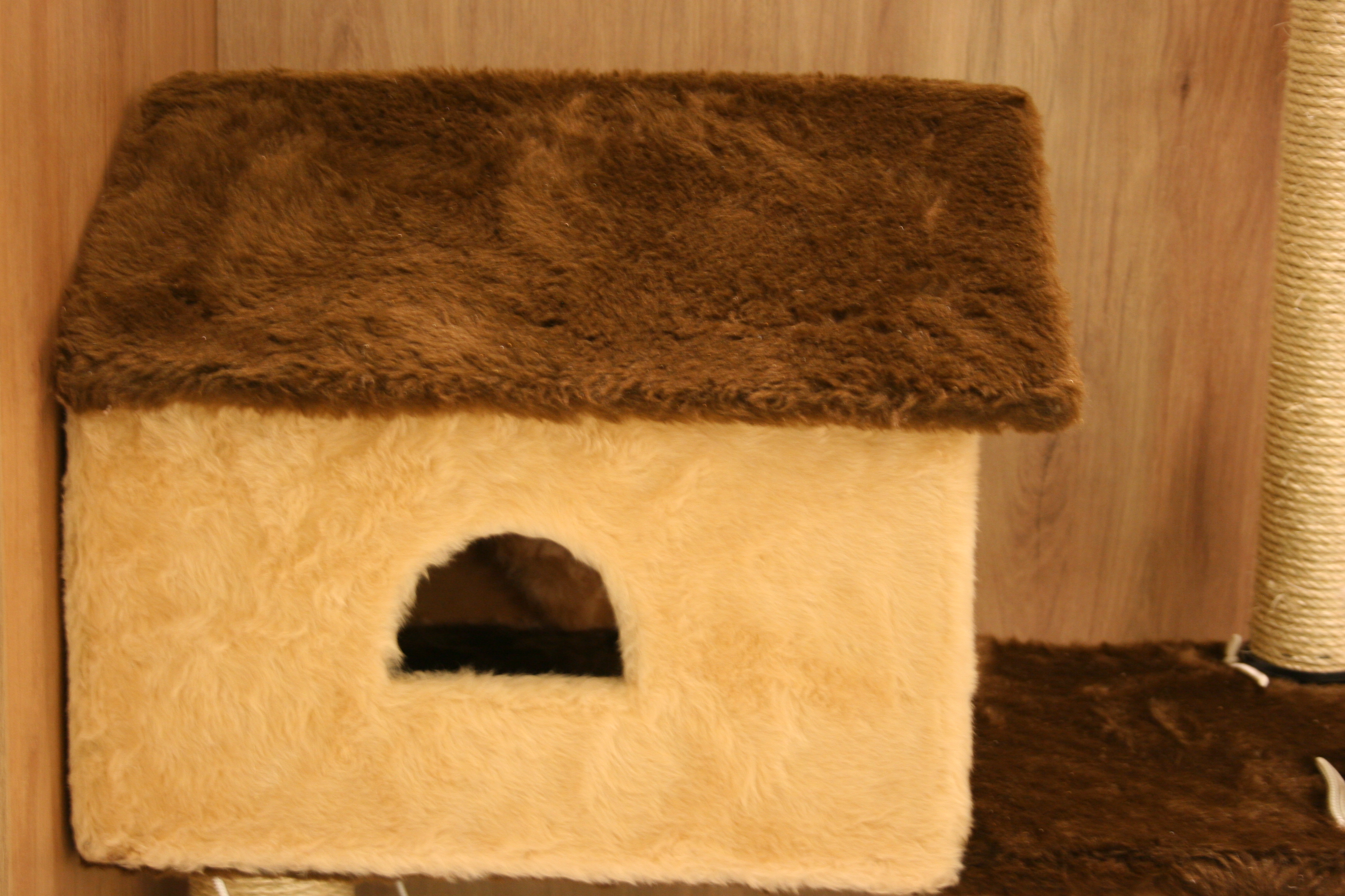 Arranhador House Liso São Benedito Marrom e Bege