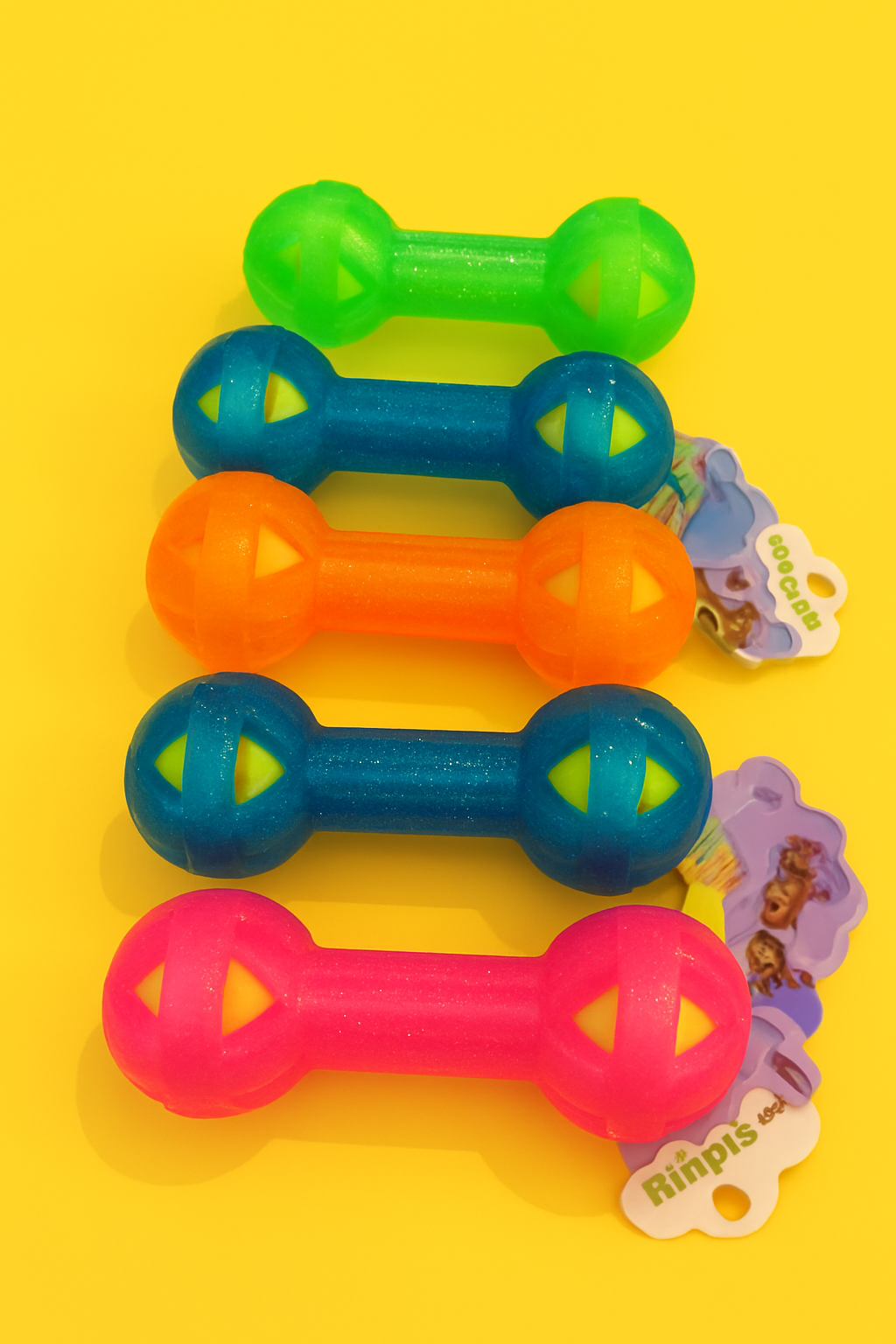 Brinquedo mordedor osso com bola de tênis