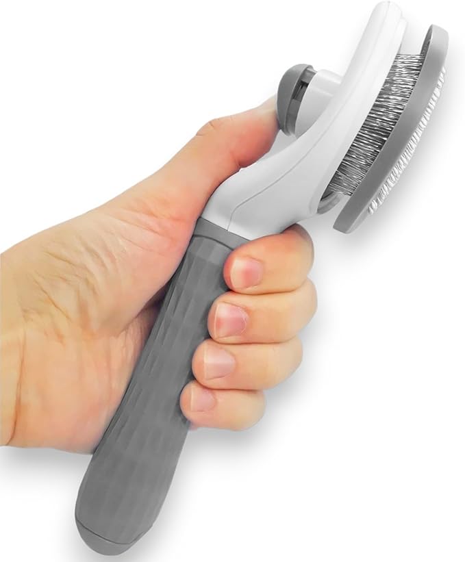 Escova Rasqueadeira Premium: Removedora de Pelos Garante Higiene Máxima para Seu Pet (Cães e Gatos), Ideal para Todas as Raças