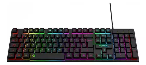 Teclado Gamer Netmak Retroiluminado USB – Negro