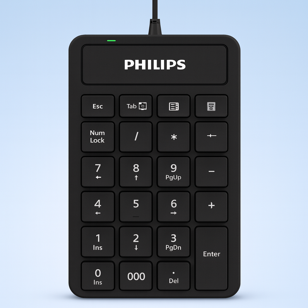 Teclado numérico Philips K106 – Precisión y diseño compacto 🔢