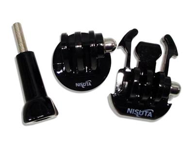 KIT DE 3 ACCESORIOS PARA CAM DEPORTIVA INCLUYE 1 TORNILLO Y DOS ACCESORIOS ÚTILES PARA SUJETAR LA CAMARA